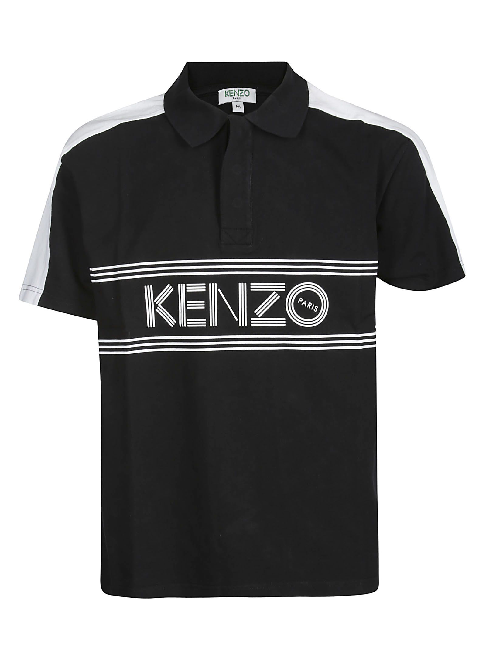 kenzo logo polo shirt in black