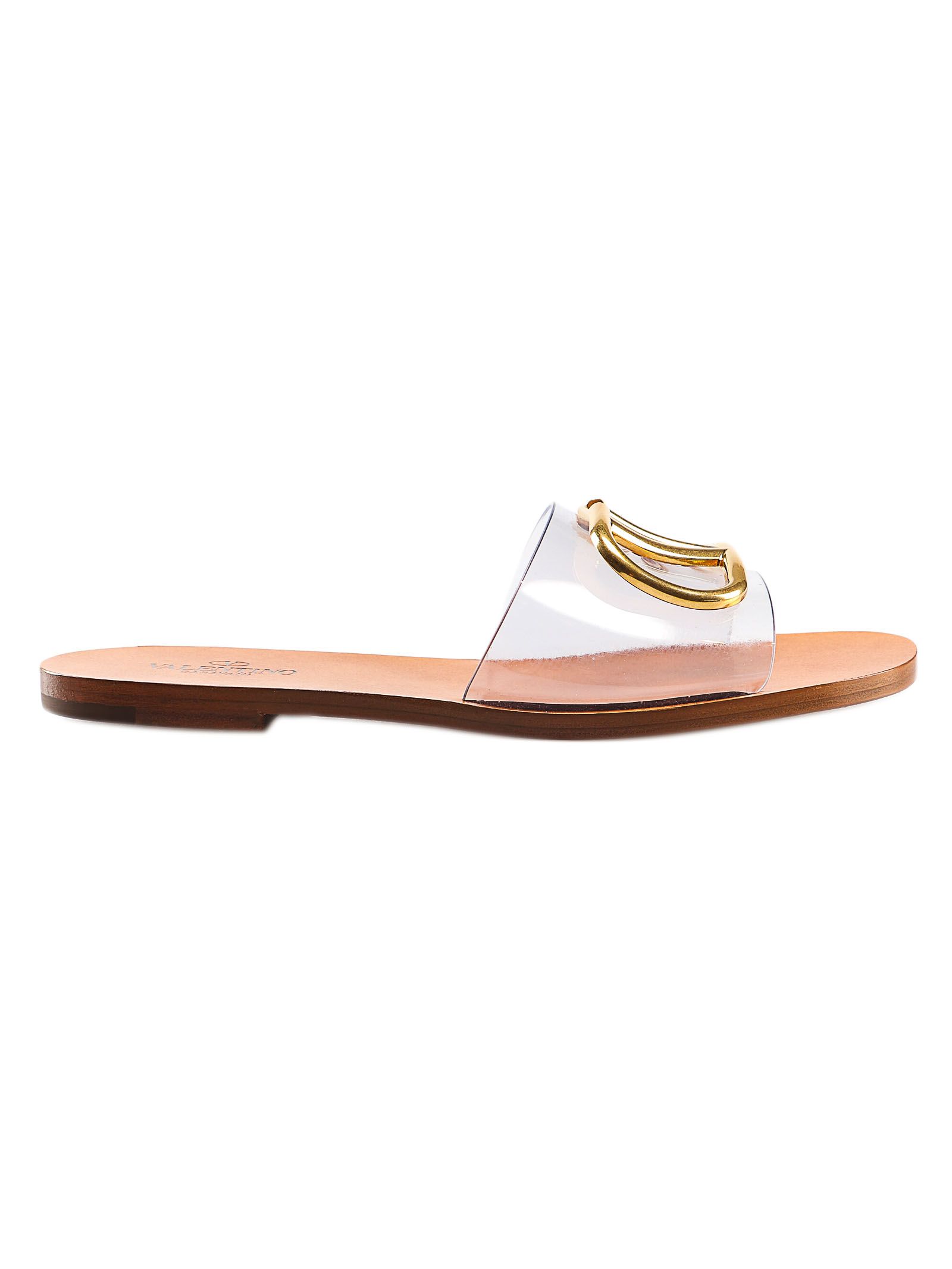 VALENTINO GARAVANI V-LOGO FLAT SANDALS,10871306