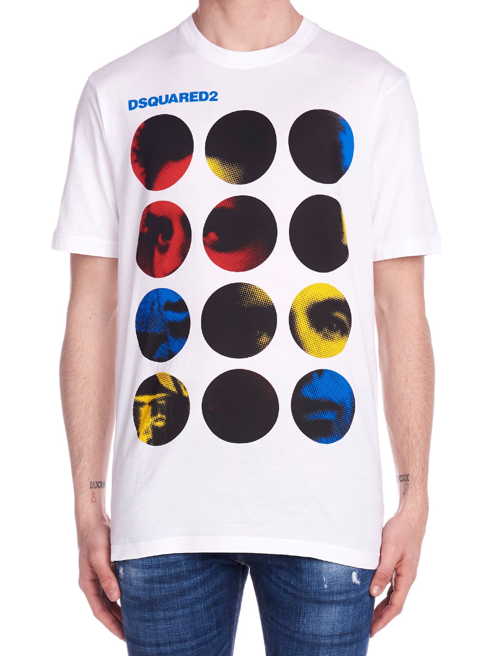 DSQUARED2 CIRCLE FACE 4 T-SHIRT,10878029