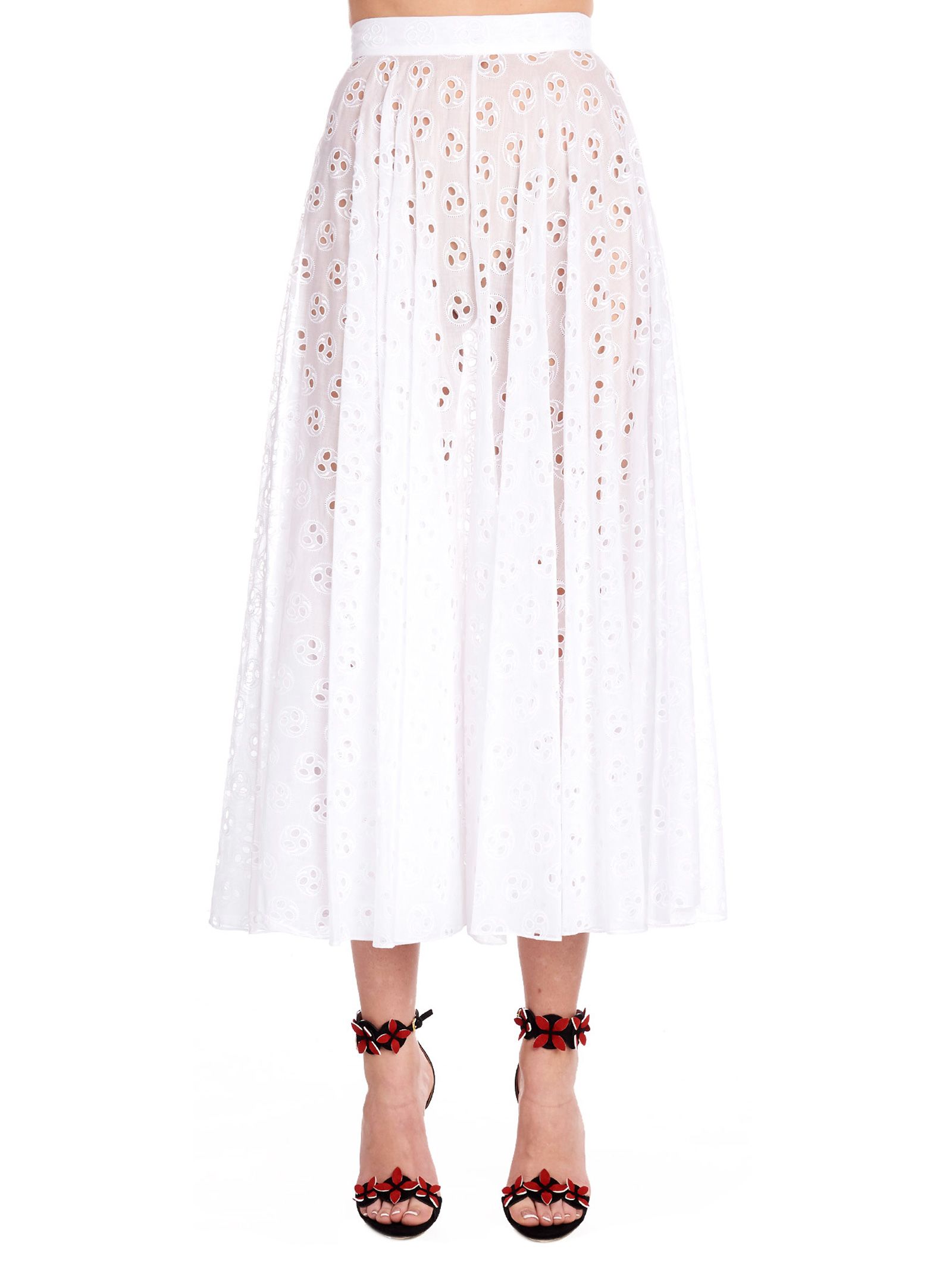 alaÏa roseraie skirt in white | modesens