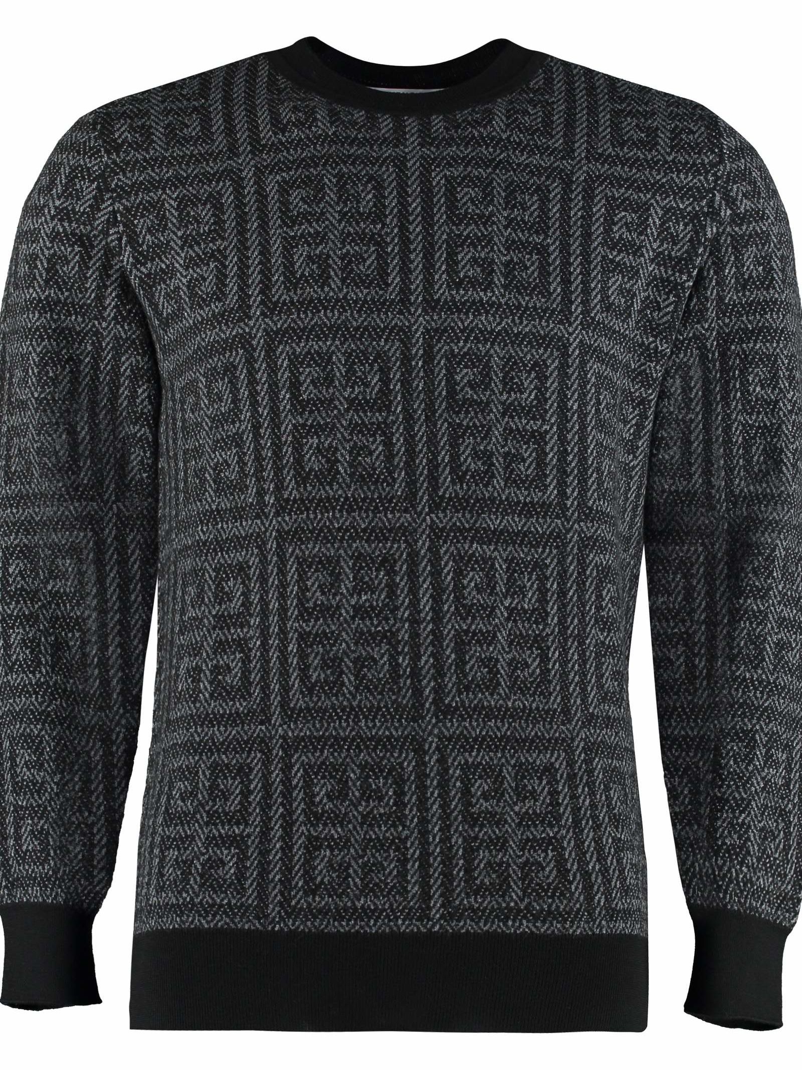 Givenchy Wool Pullover With Jacquard Motif In Grey | ModeSens