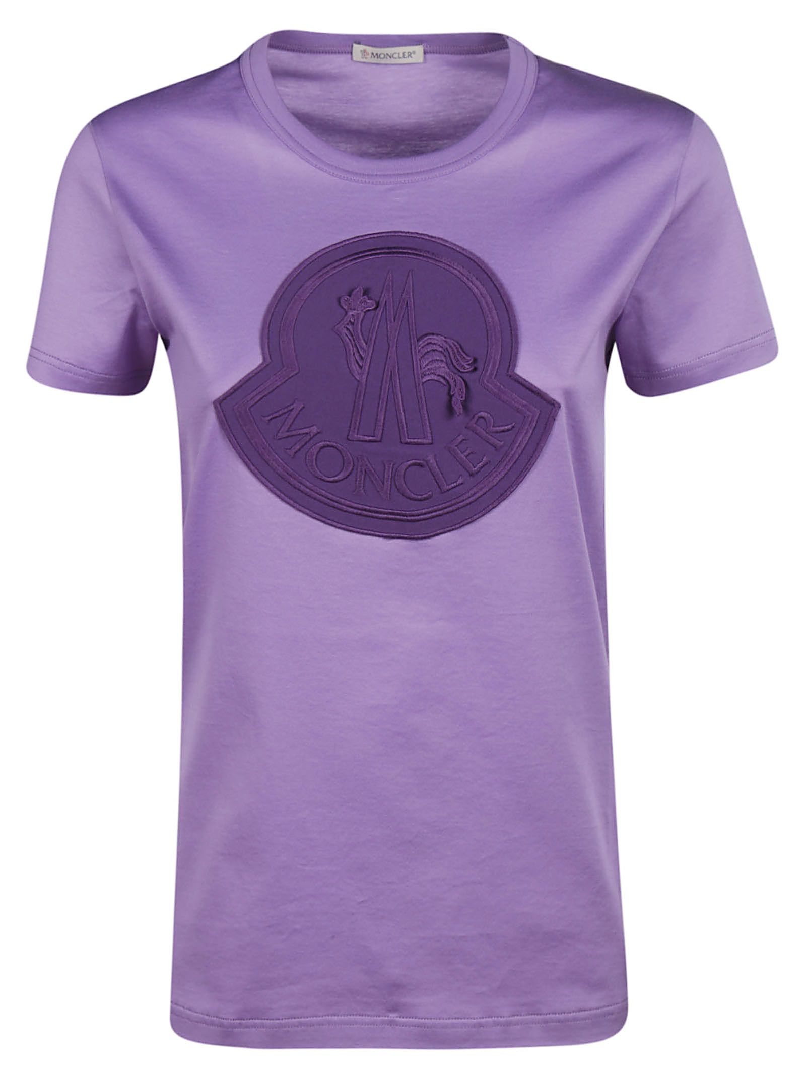 embossed logo t-shirt in violet