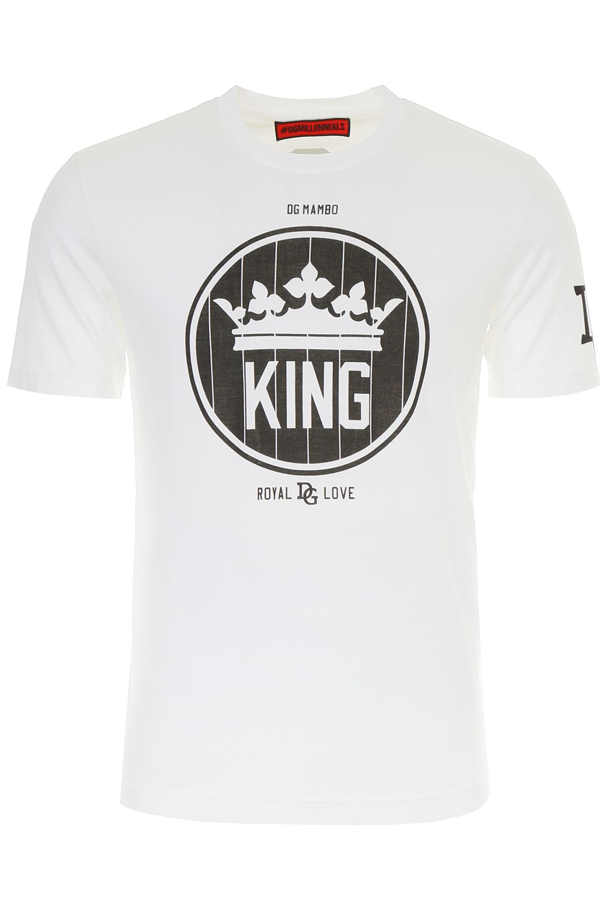 king t-shirt in bianco