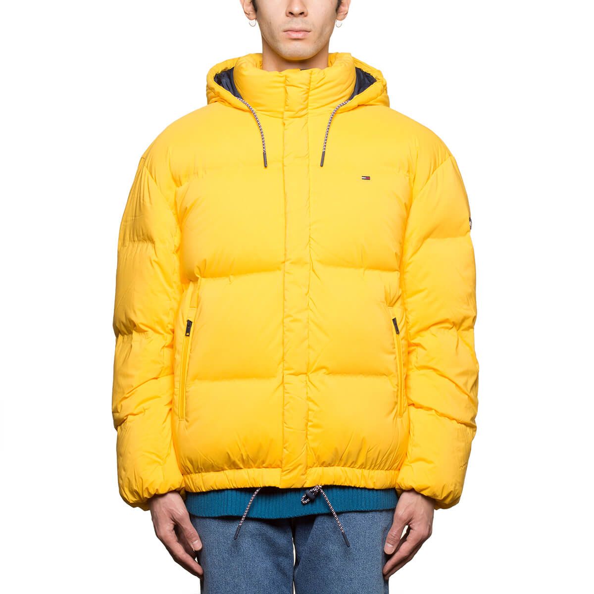 tommy hilfiger yellow puffer jacket