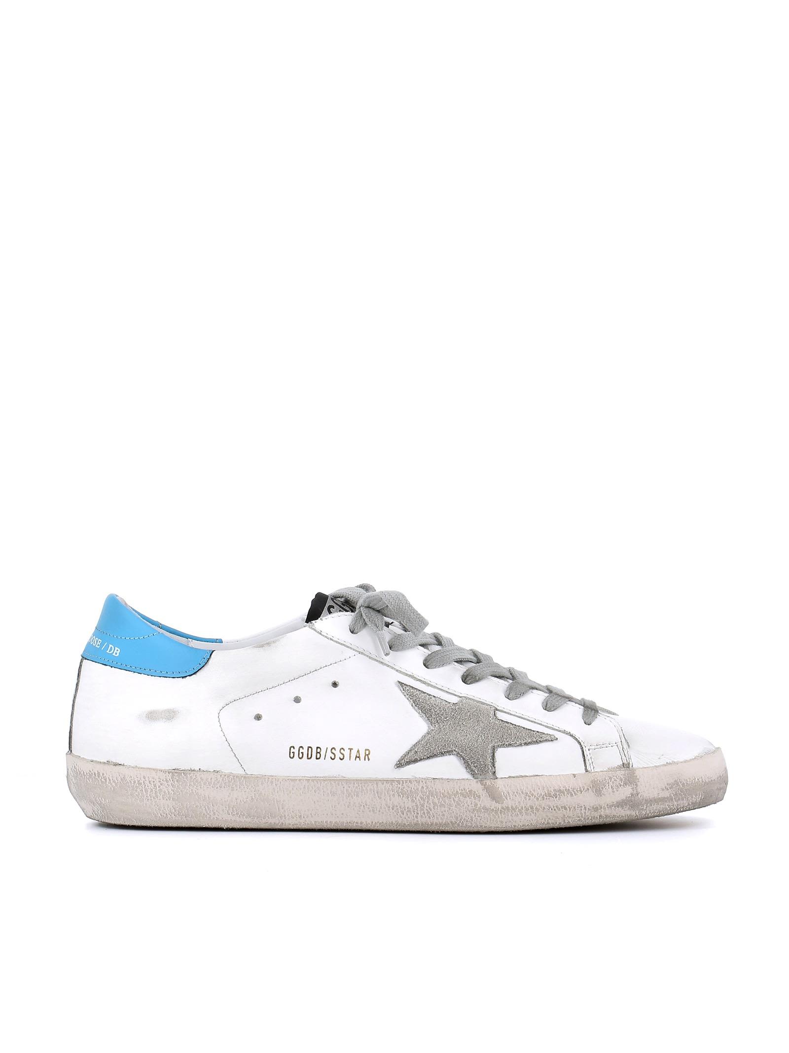 golden goose sneakers light blue