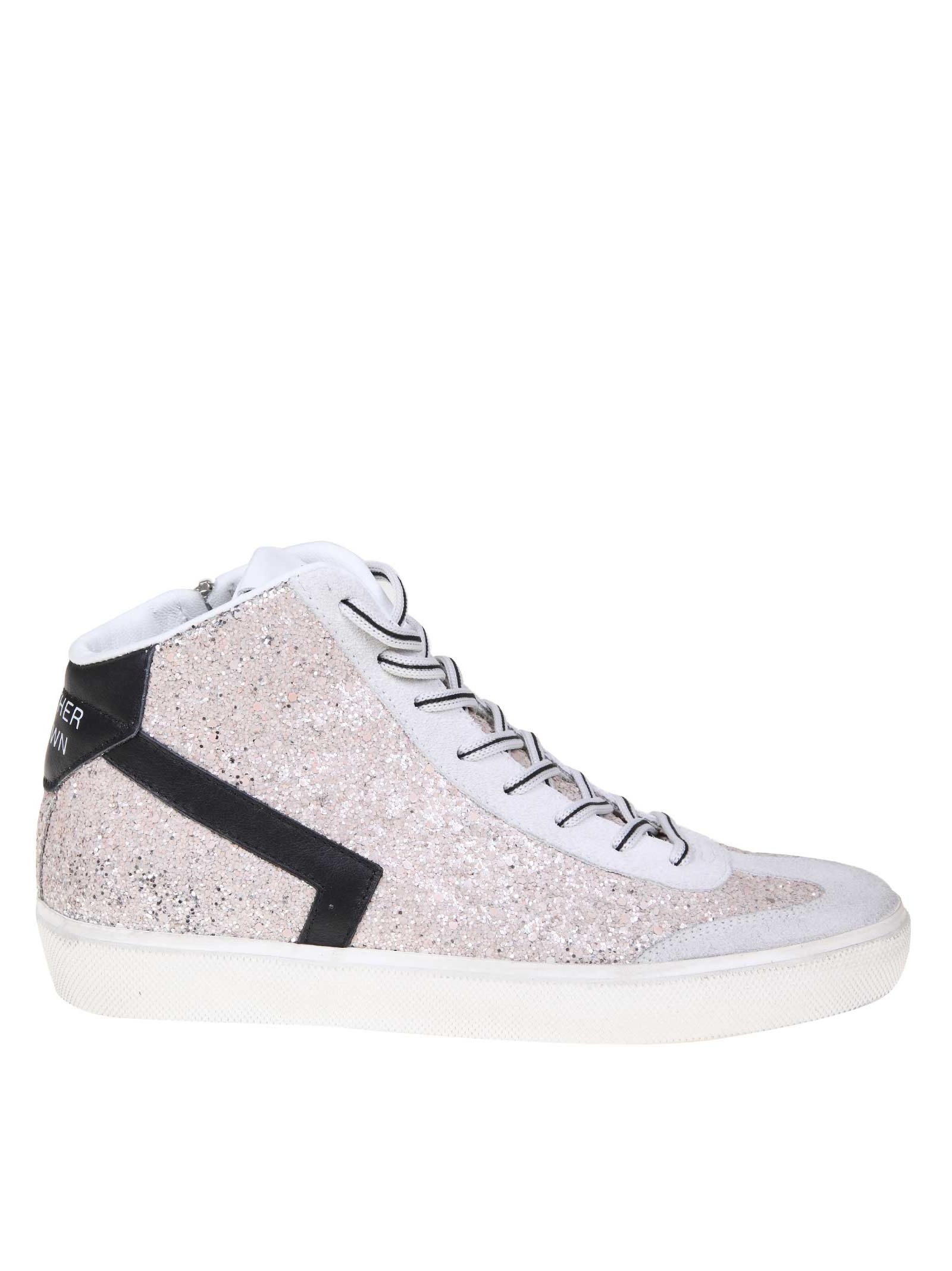 Leather Crown SNEAKERS GLITTER COATED LEATHER BOOT