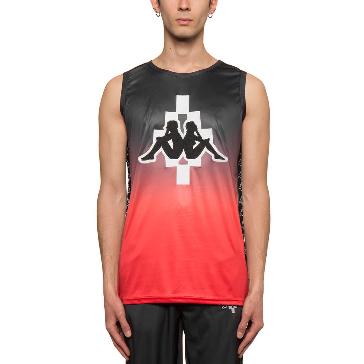 marcelo burlon county of milan kappa big logo tank in black