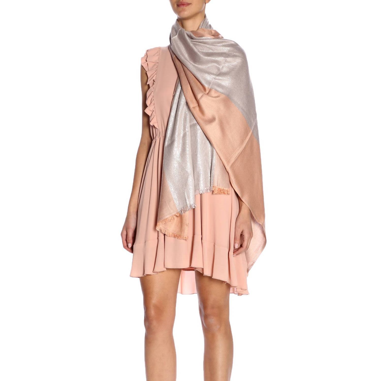 twin set scarf scarf women twin set in powder