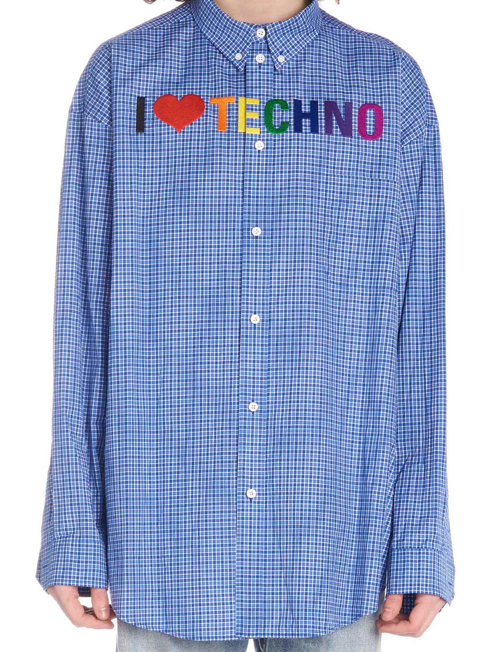 i love techno balenciaga shirt