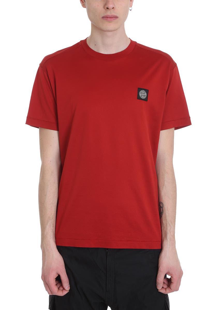 stone island red t shirt