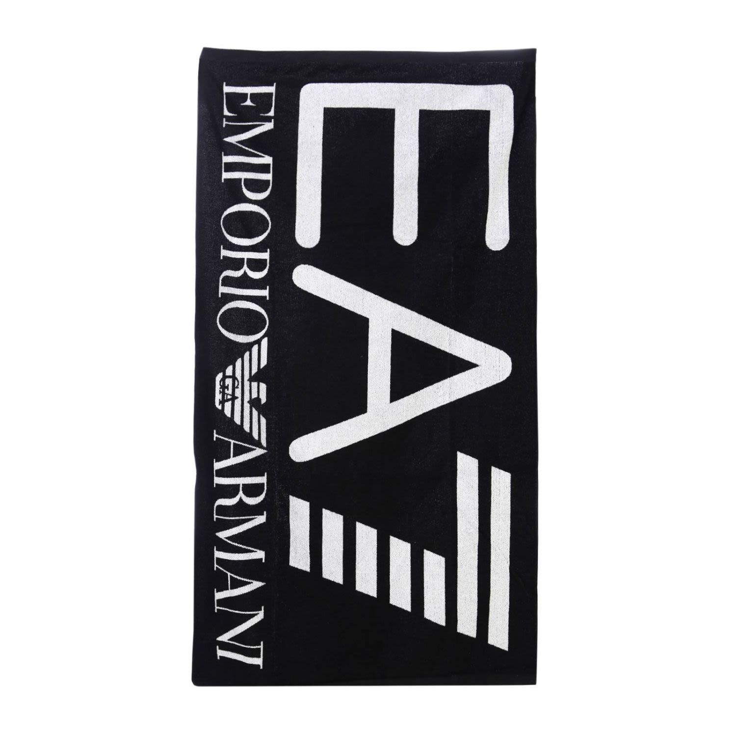 ea7 swimwear beach towel beach towel men ea7 swimwear in black