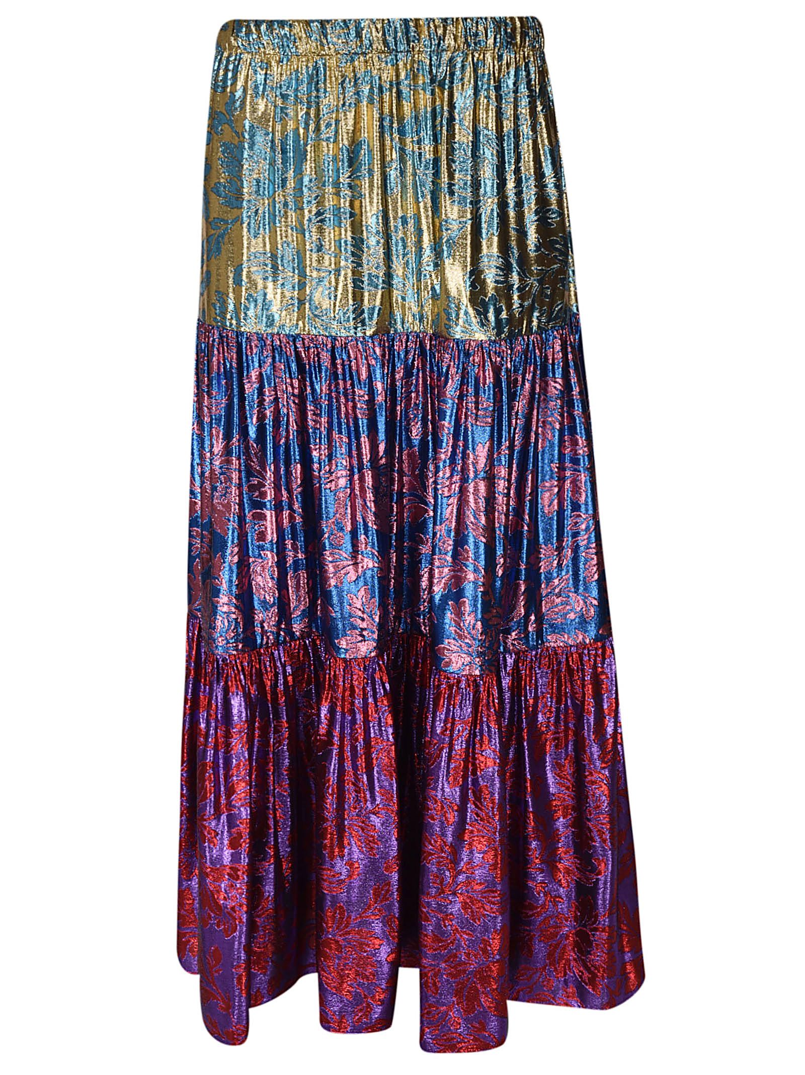 GUCCI Gucci Floral Print Skirt,10877621