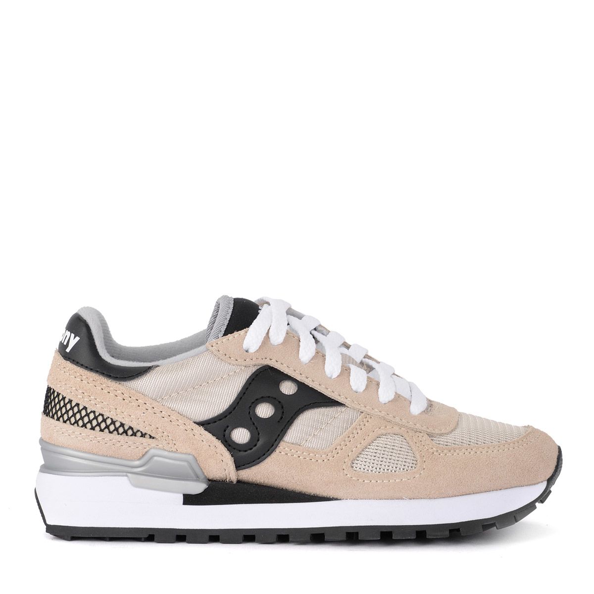 Saucony Saucony Shadow Beige And Black Suede And Fabric Sneaker - ROSA -  10738961 | italist