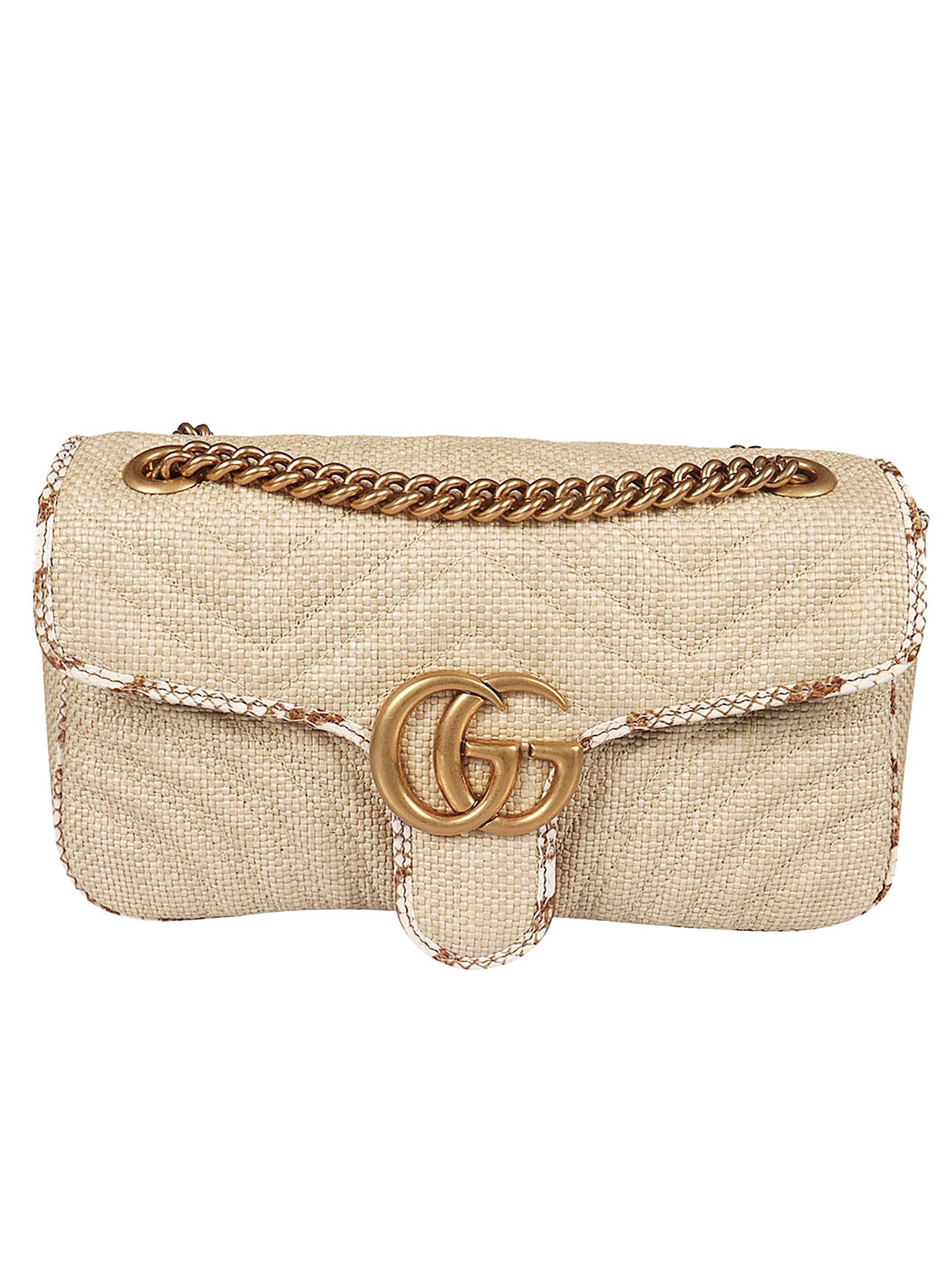 Click to view more detailed imagery on our partner's website Gucci Gg Marmont 2.0 Shoulder Bag In Natural