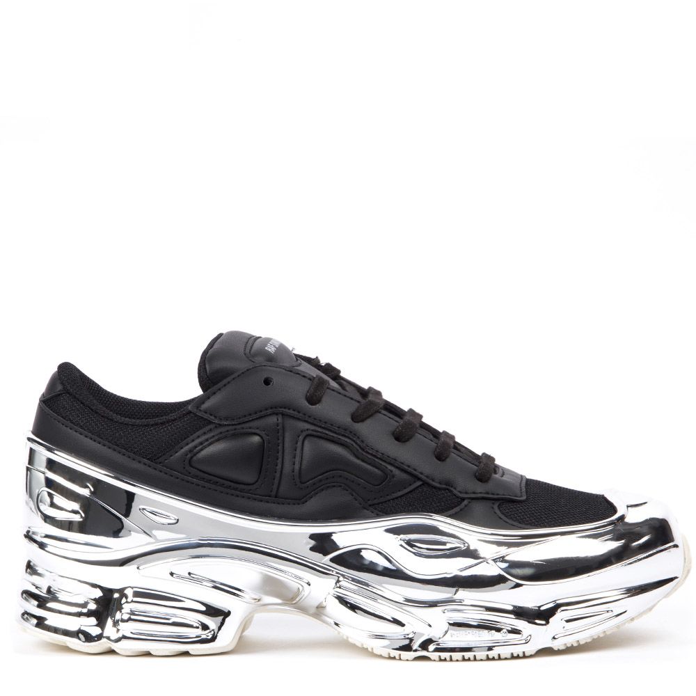 Adidas By Raf Simons Adidas By Raf Simons Black & Silver Leather & Mesh ...