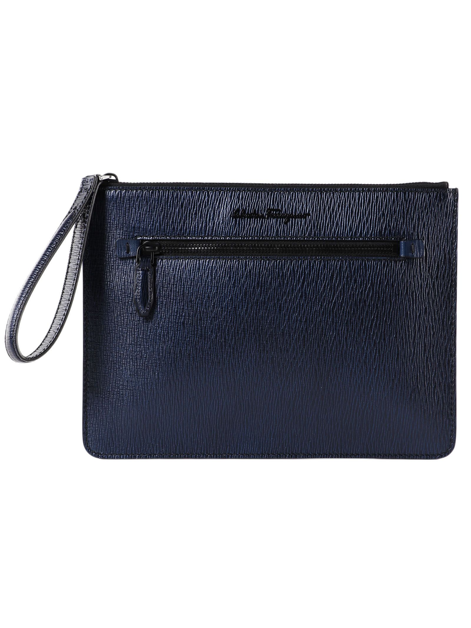 Salvatore Ferragamo Salvatore Ferragamo Revival Metal Clutch - Blue ...