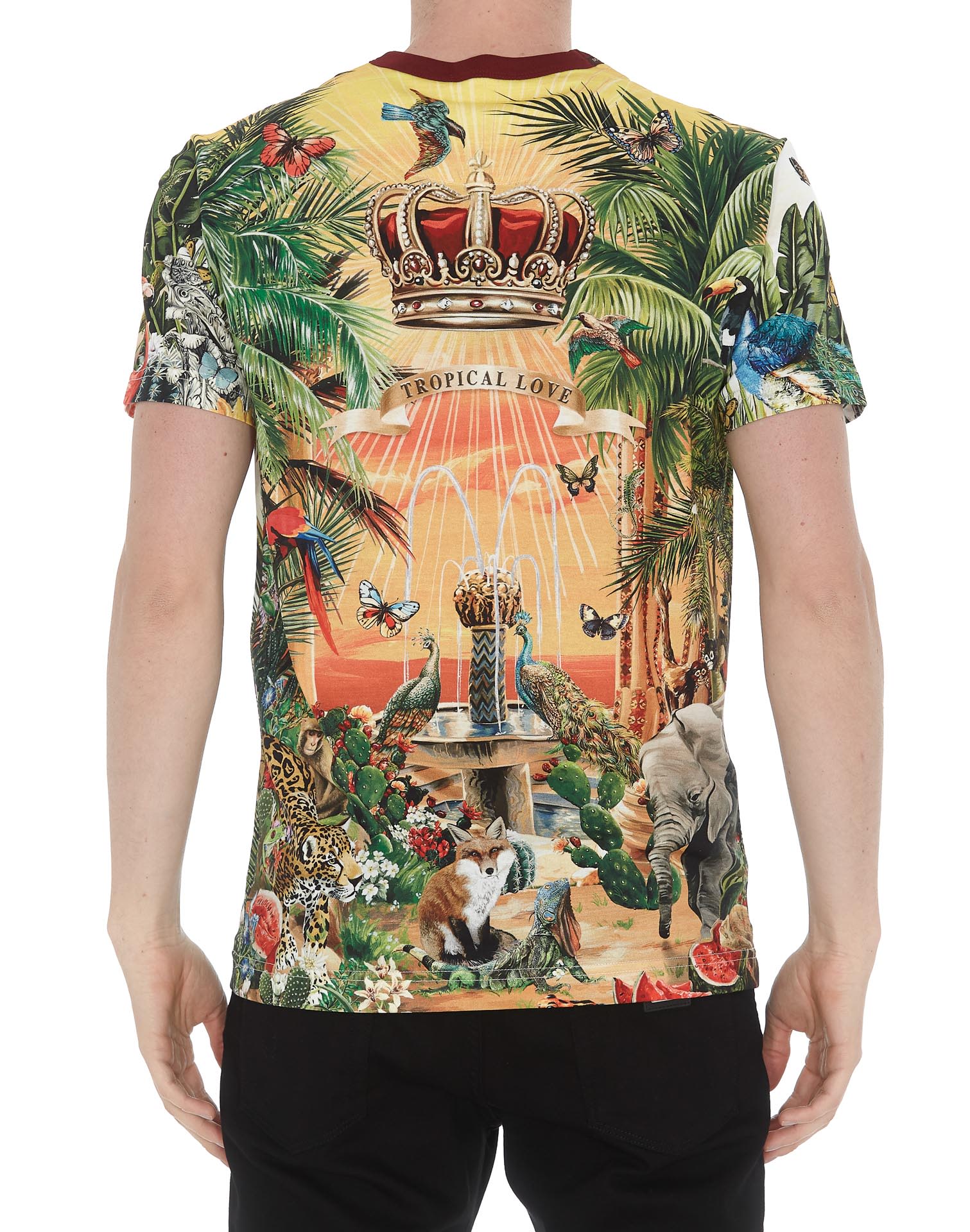 Dolce & Gabbana Dolce & Gabbana Tropico Dg King Print T-shirt ...
