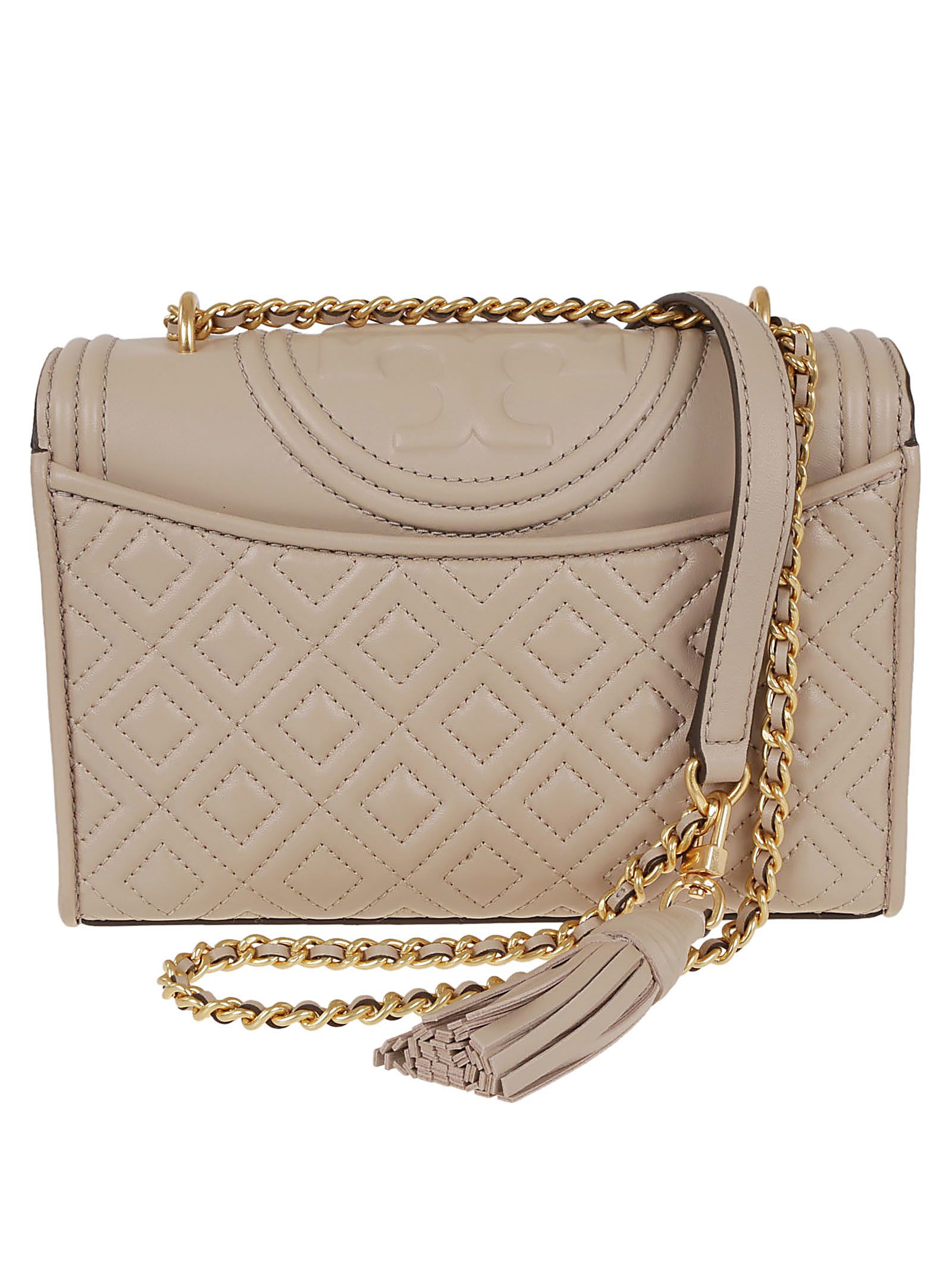 Tory Burch Tory Burch Fleming Small Quilted Shoulder Bag - Light Taupe ...
