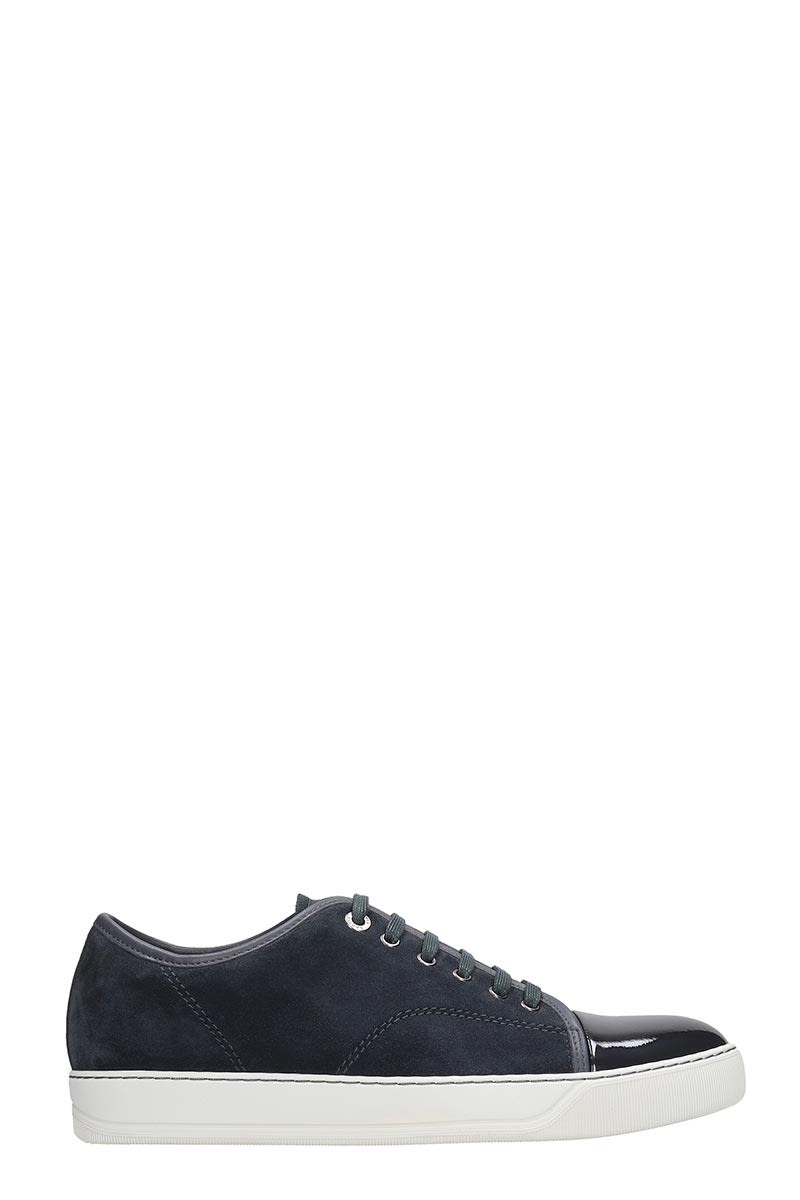 Click to view more detailed imagery on our partner's website Lanvin Low Top Sneakers In Grey Suede And Leather