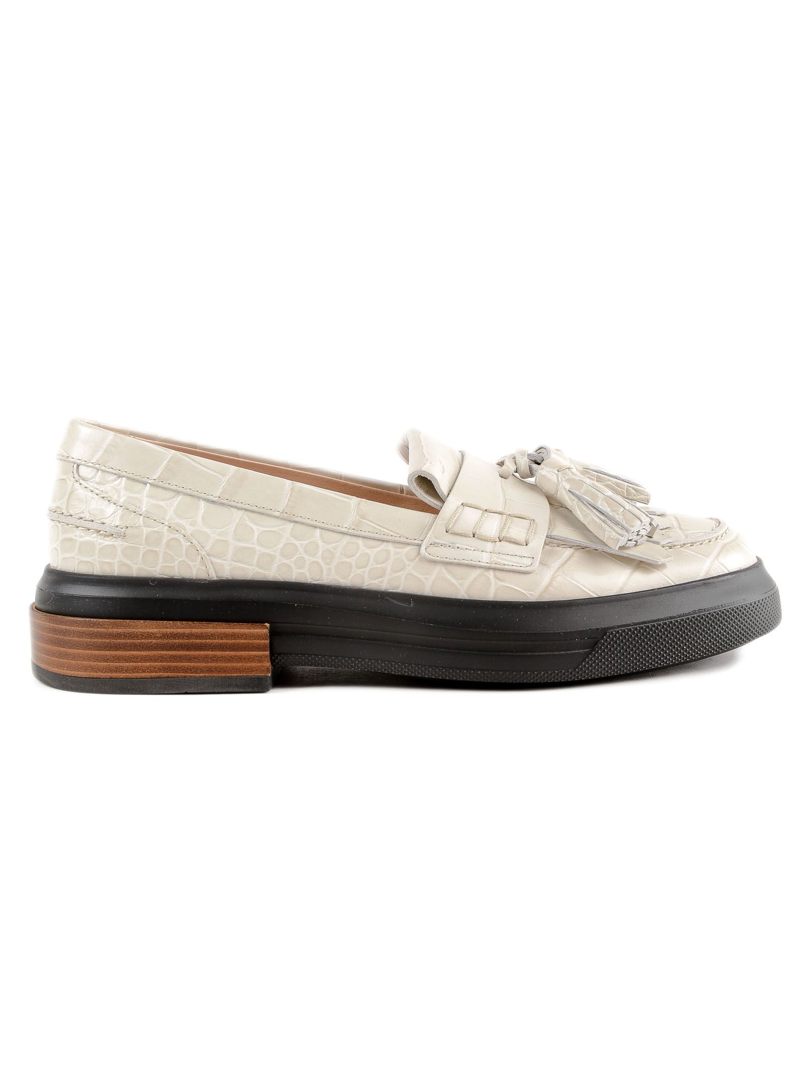 tods platform loafers
