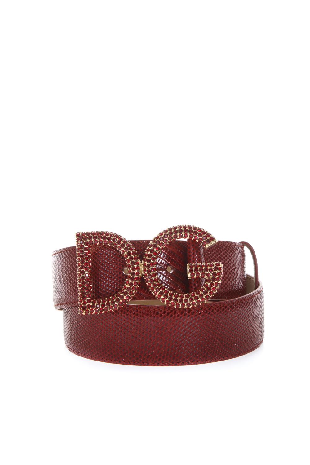 Dolce & Gabbana Dolce & Gabbana Dg Millennials Ruby Leather Belt - Ruby - 10665163 | italist
