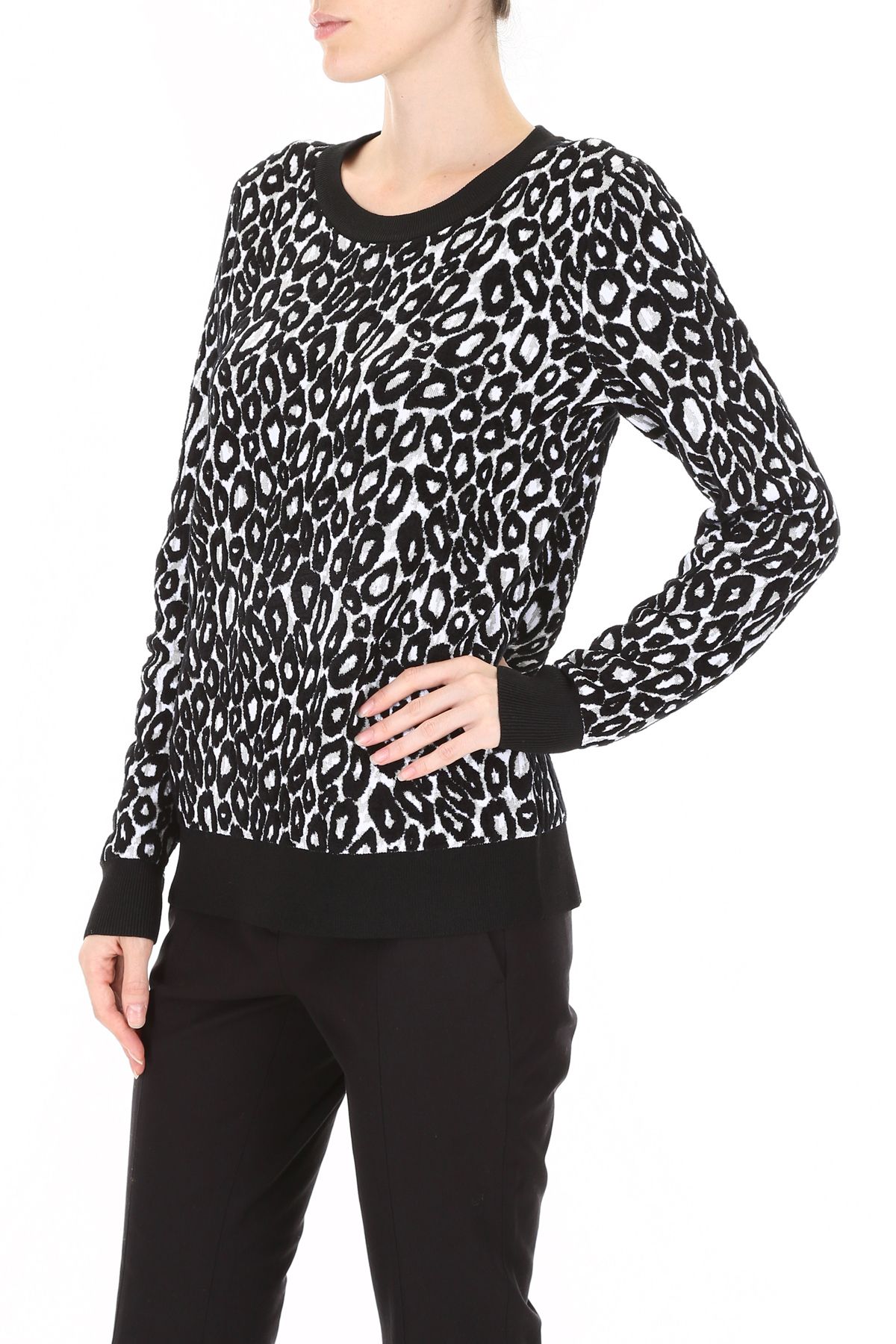 MICHAEL Michael Kors MICHAEL Michael Kors Leopard-printed Pull - WHITE ...