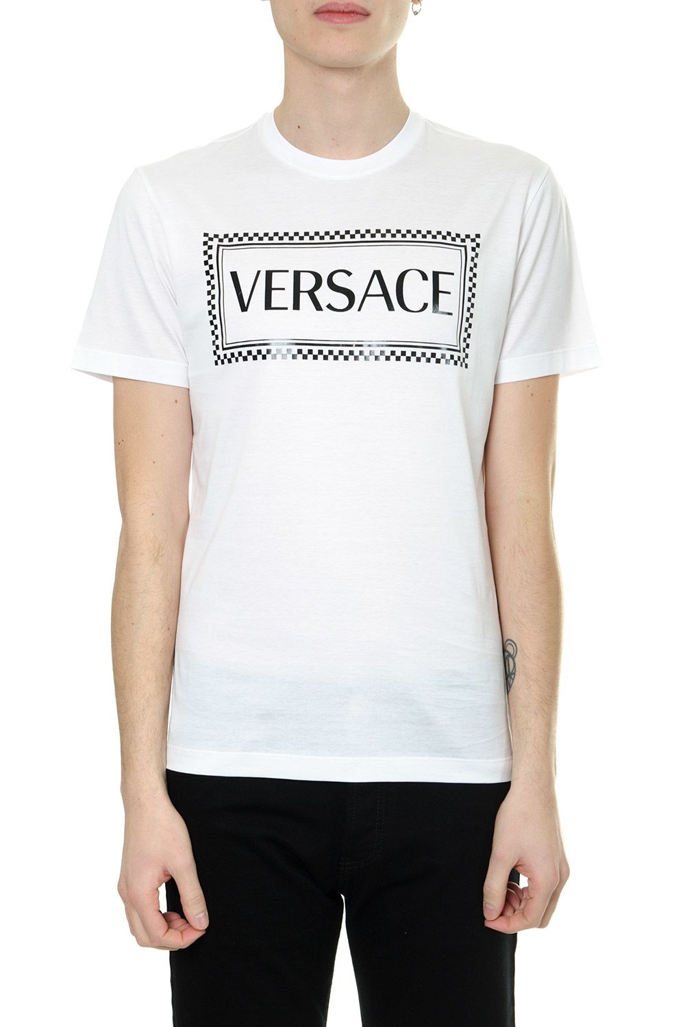 Versace Versace White Eco Sustainable Cotton T-shirt With 90s Vintage ...