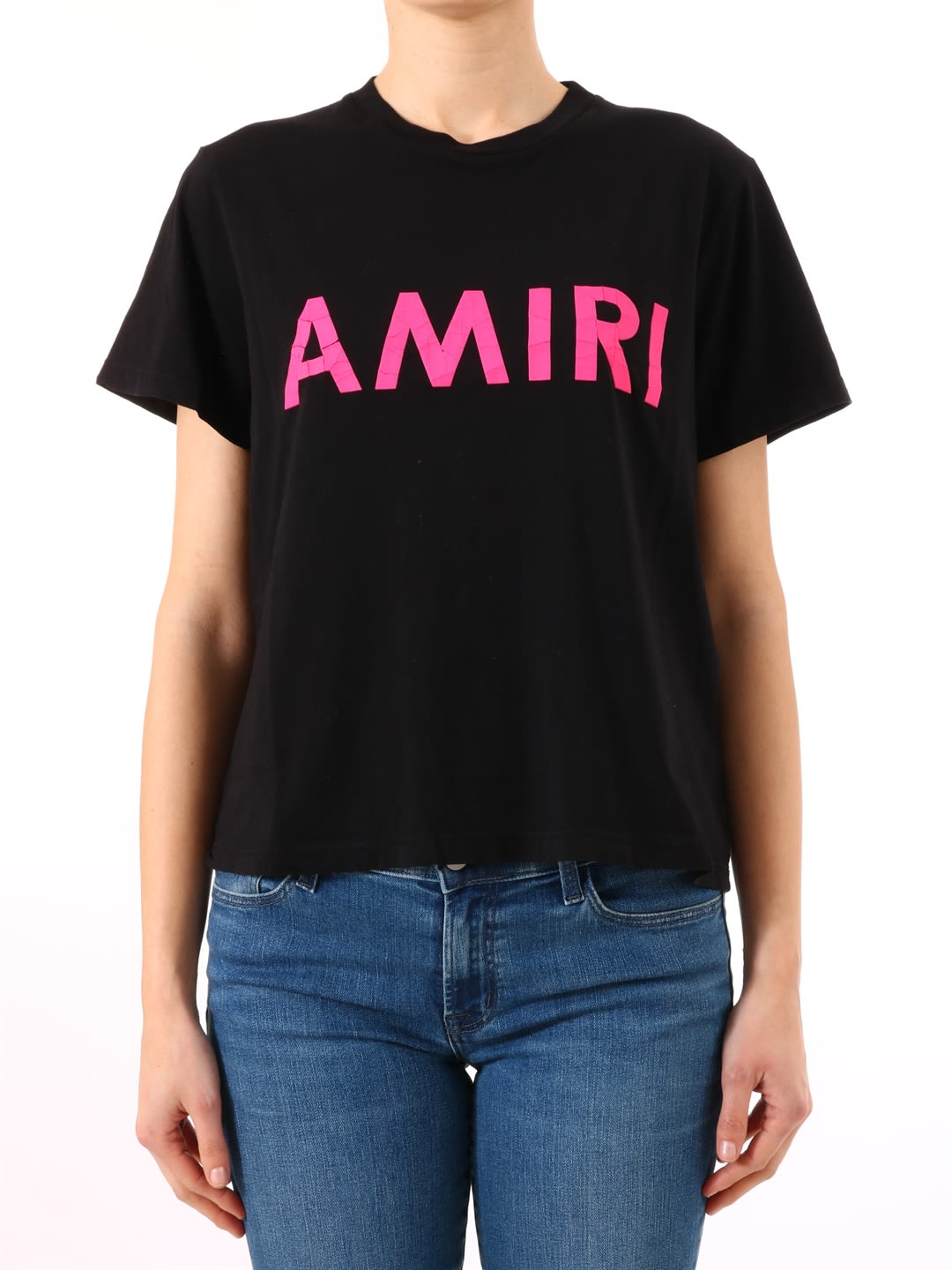 AMIRI AMIRI T-shirt Logo Fuchsia - Black - 10862588 | italist