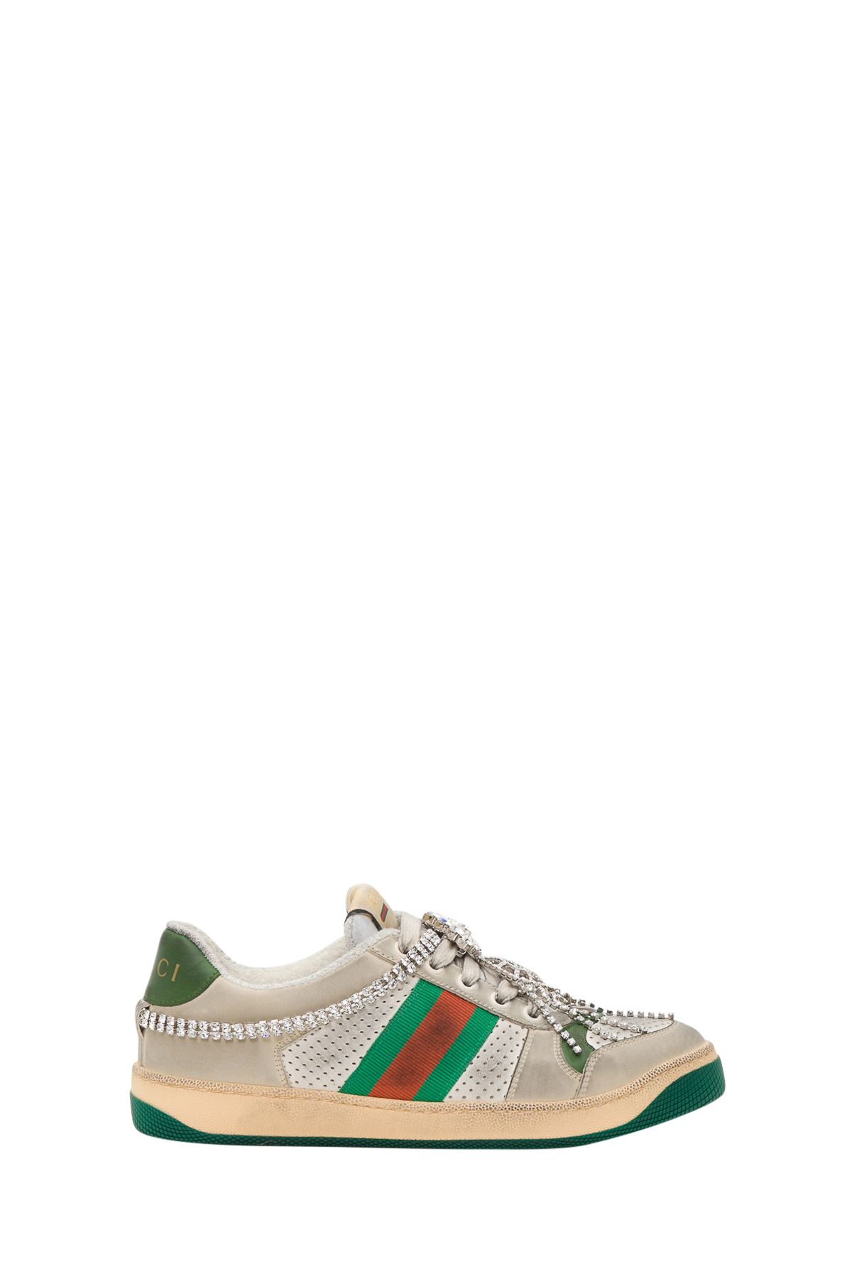 Gucci Gucci Screener Sneaker With Crystals - White - 10916404 | italist