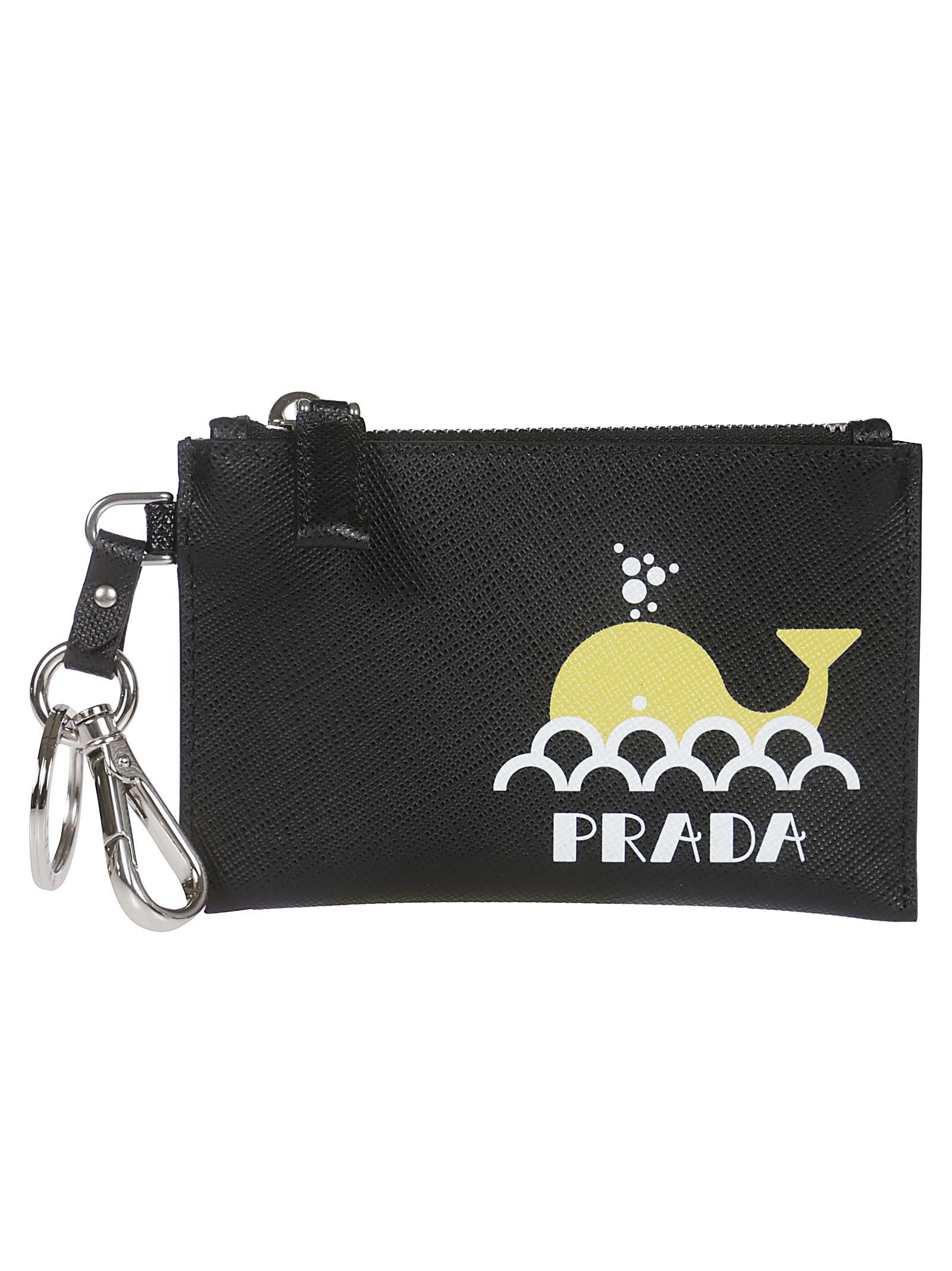 Prada Prada Keychain Wallet - Black - 10930601 | italist