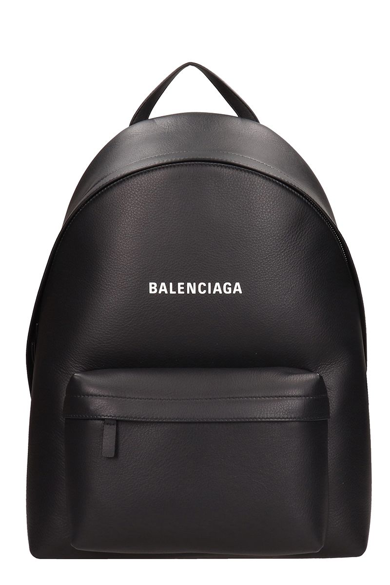 balenciaga black leather backpack