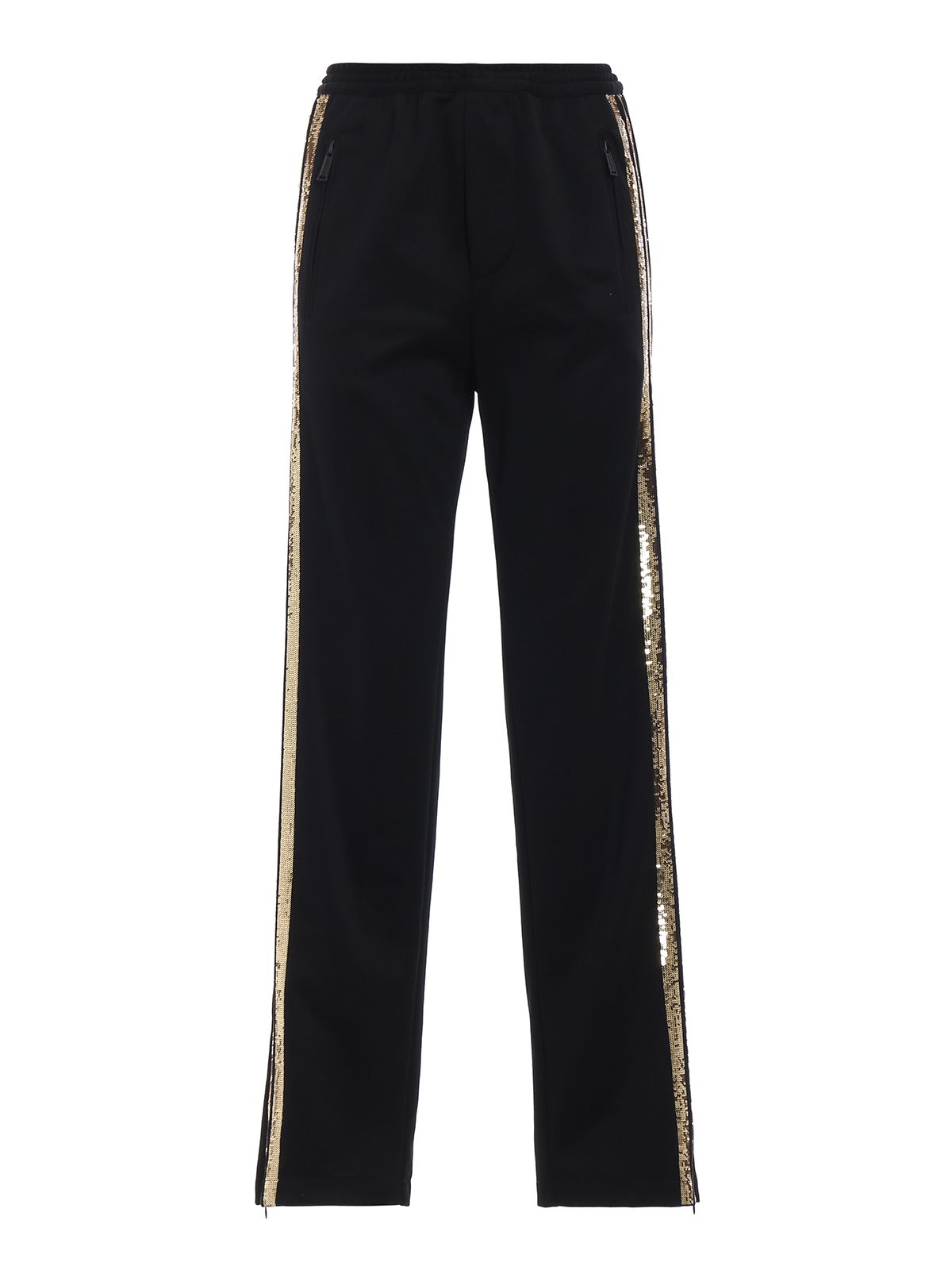 Dsquared2 Dsquared2 Tracksuit Bottoms With Golden Side Bands - Black ...