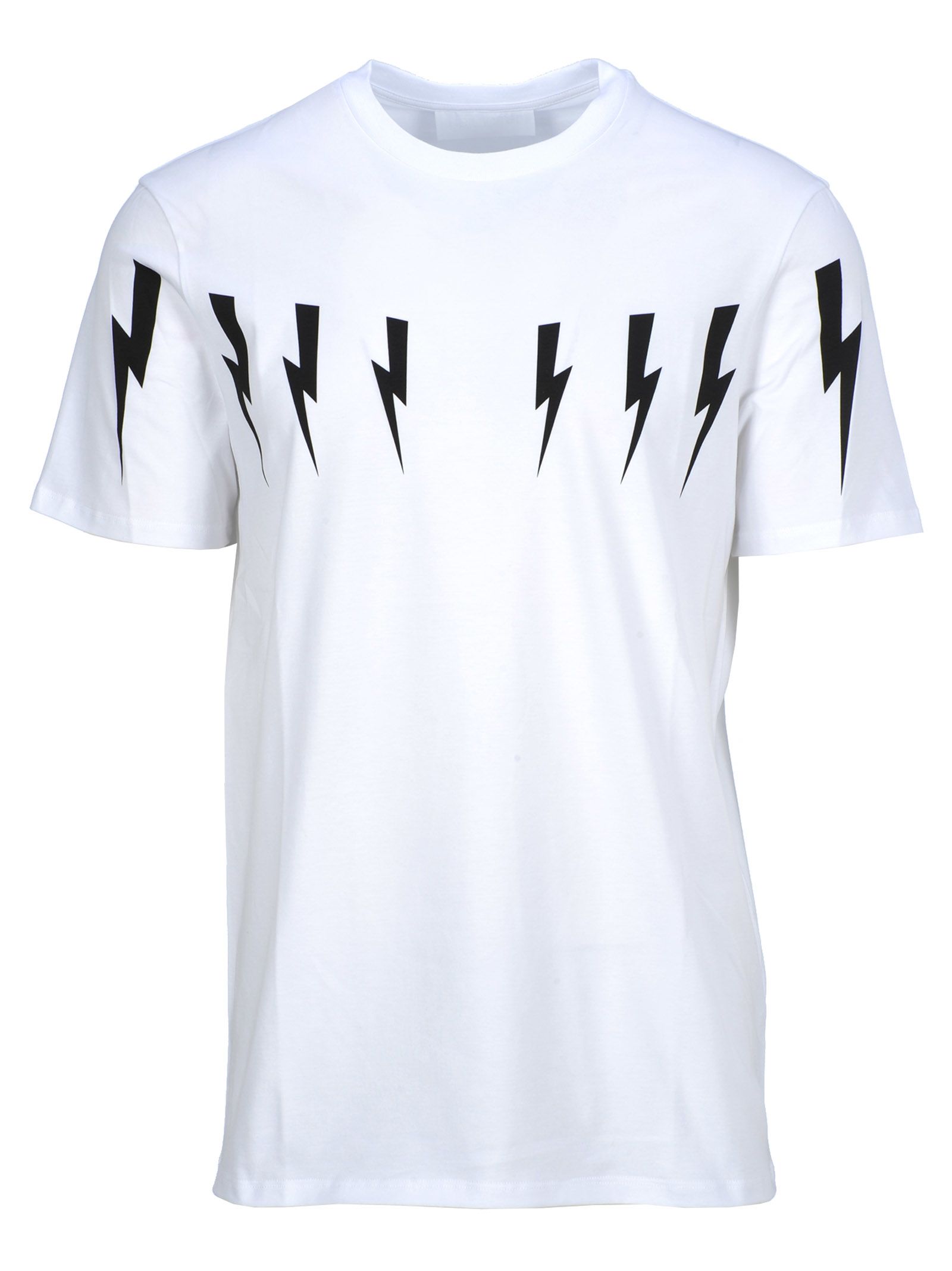 Neil Barrett Thunders Print T-shirt In White | ModeSens