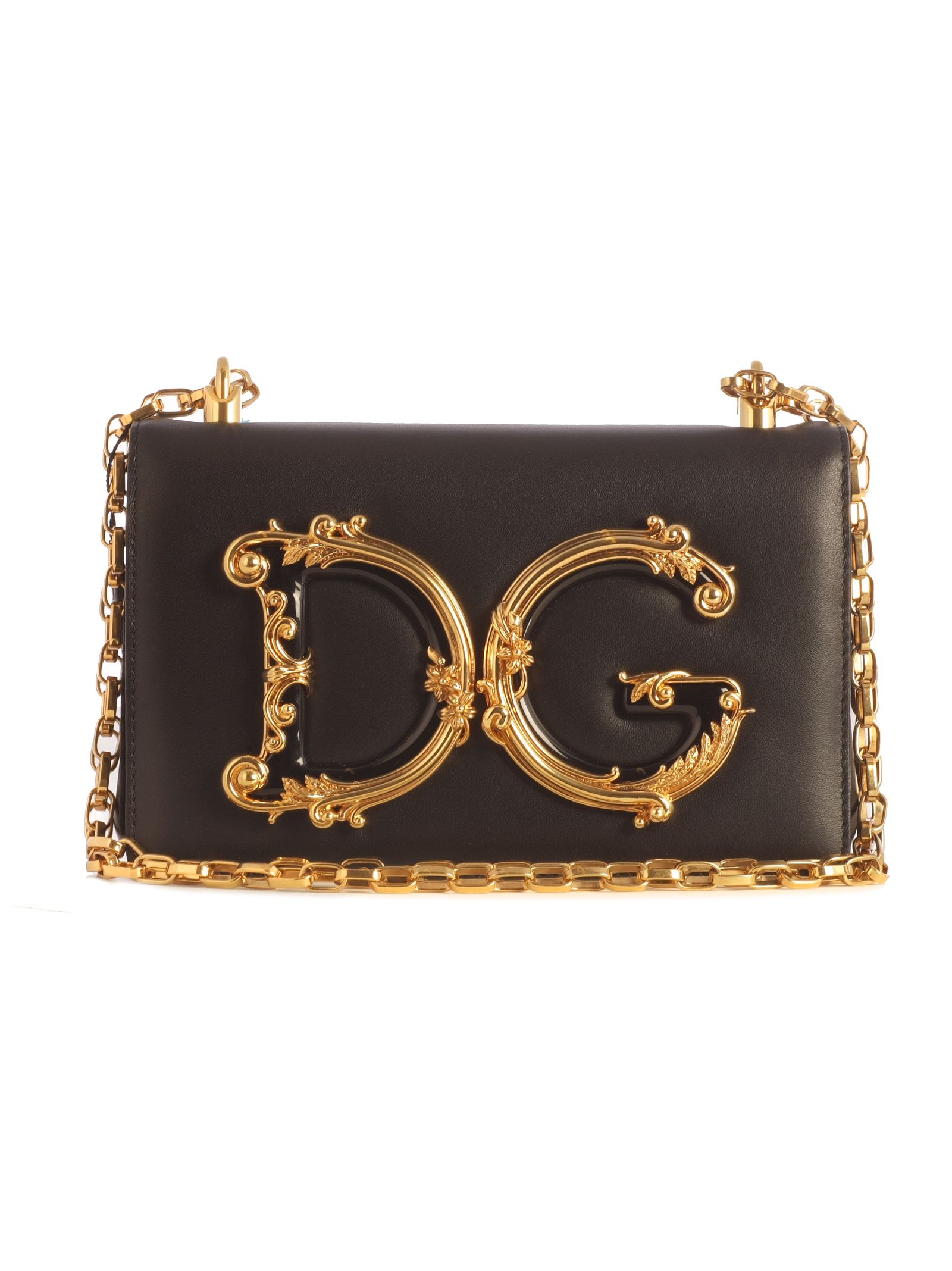 Dolce & Gabbana Dolce & Gabbana Baroque Dg Logo Shoulder Bag - Black ...