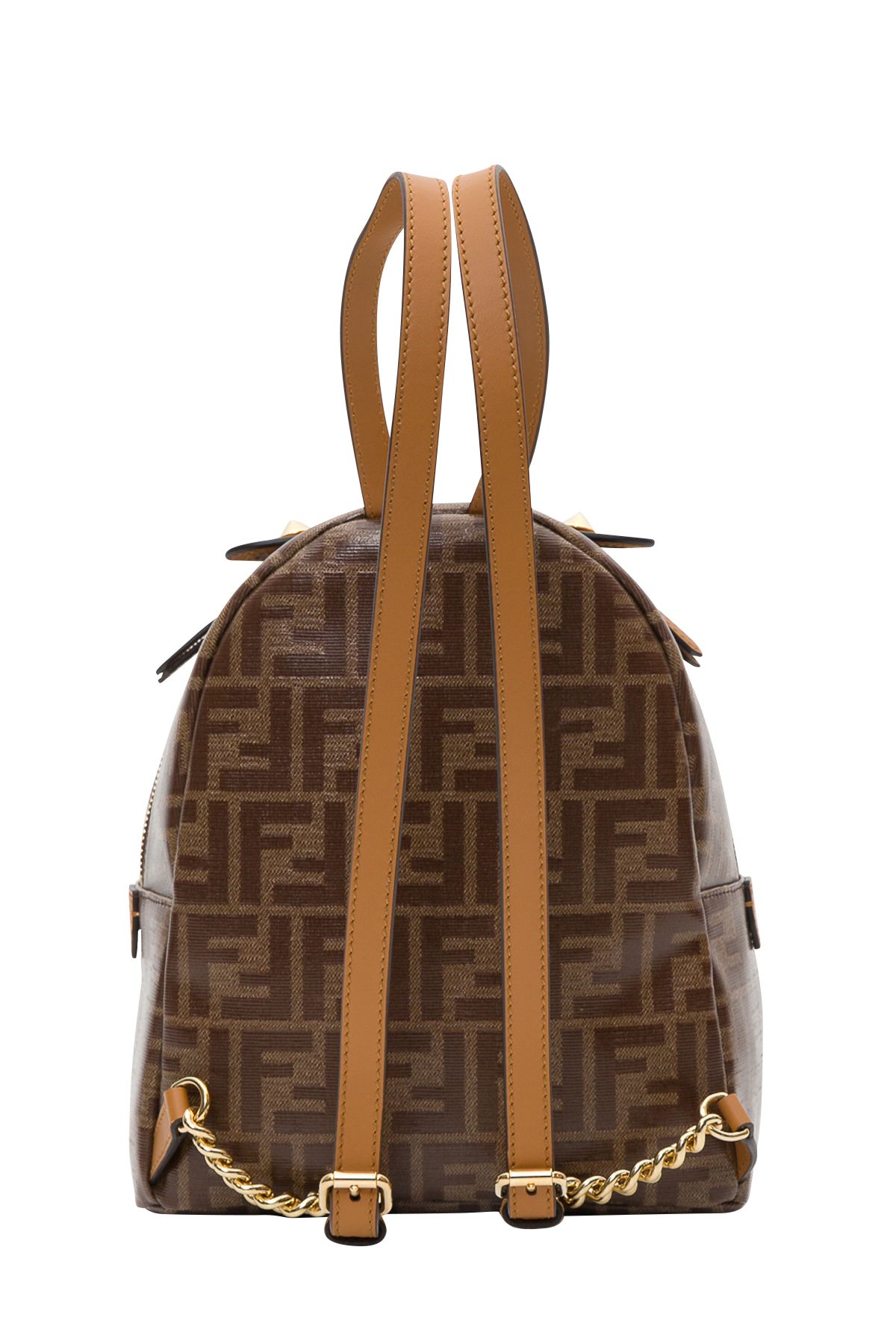 Fendi Fendi Mini Backpack In Tessuto Vetrificato Ff Allover E Patch
