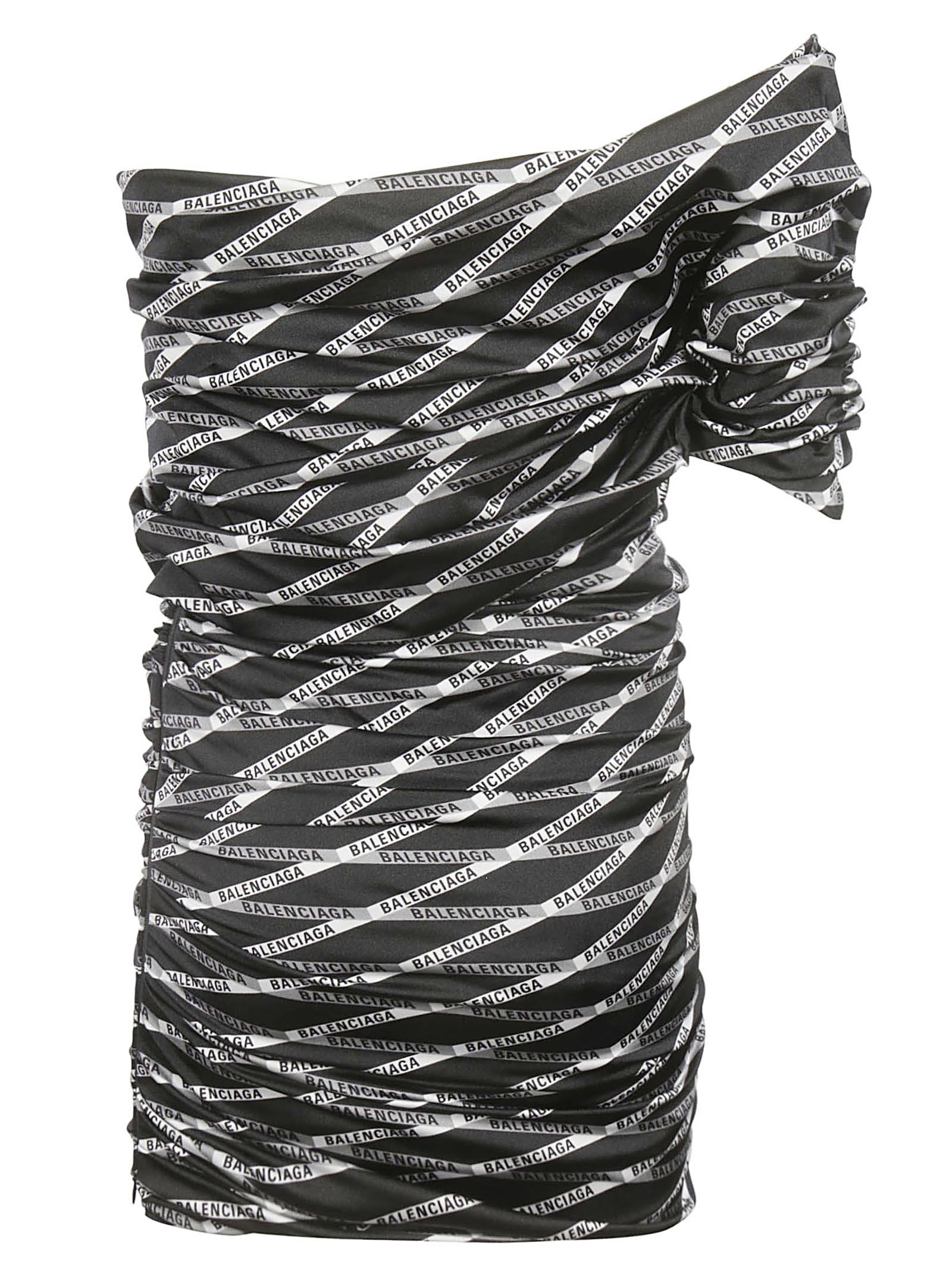 Balenciaga Balenciaga Logo Pattern Dress - Gray - 10828097 | italist