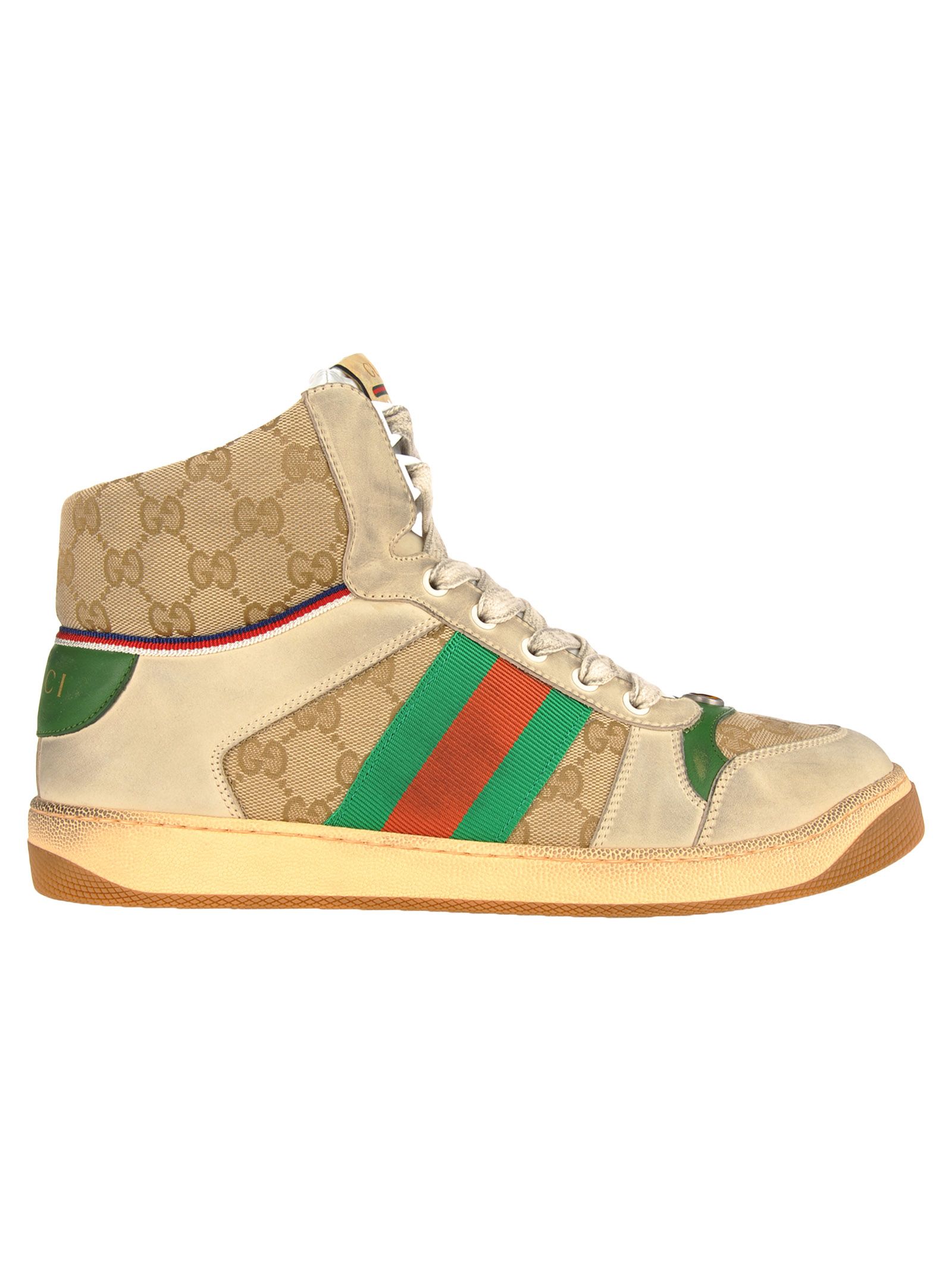 Gucci Gucci Men's Screener Gg High-top Sneaker - IVORY - 10976568 | italist