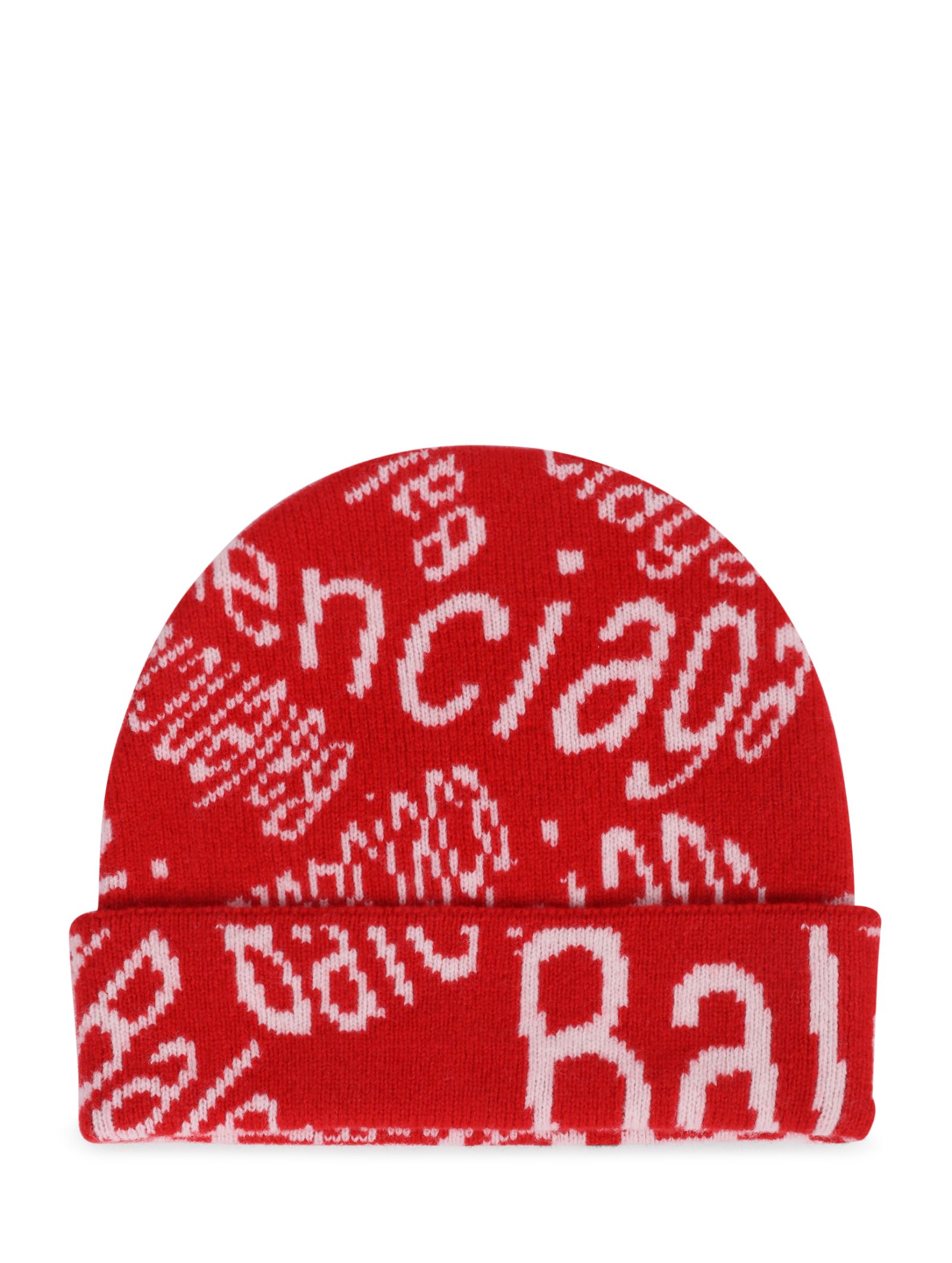 balenciaga red beanie