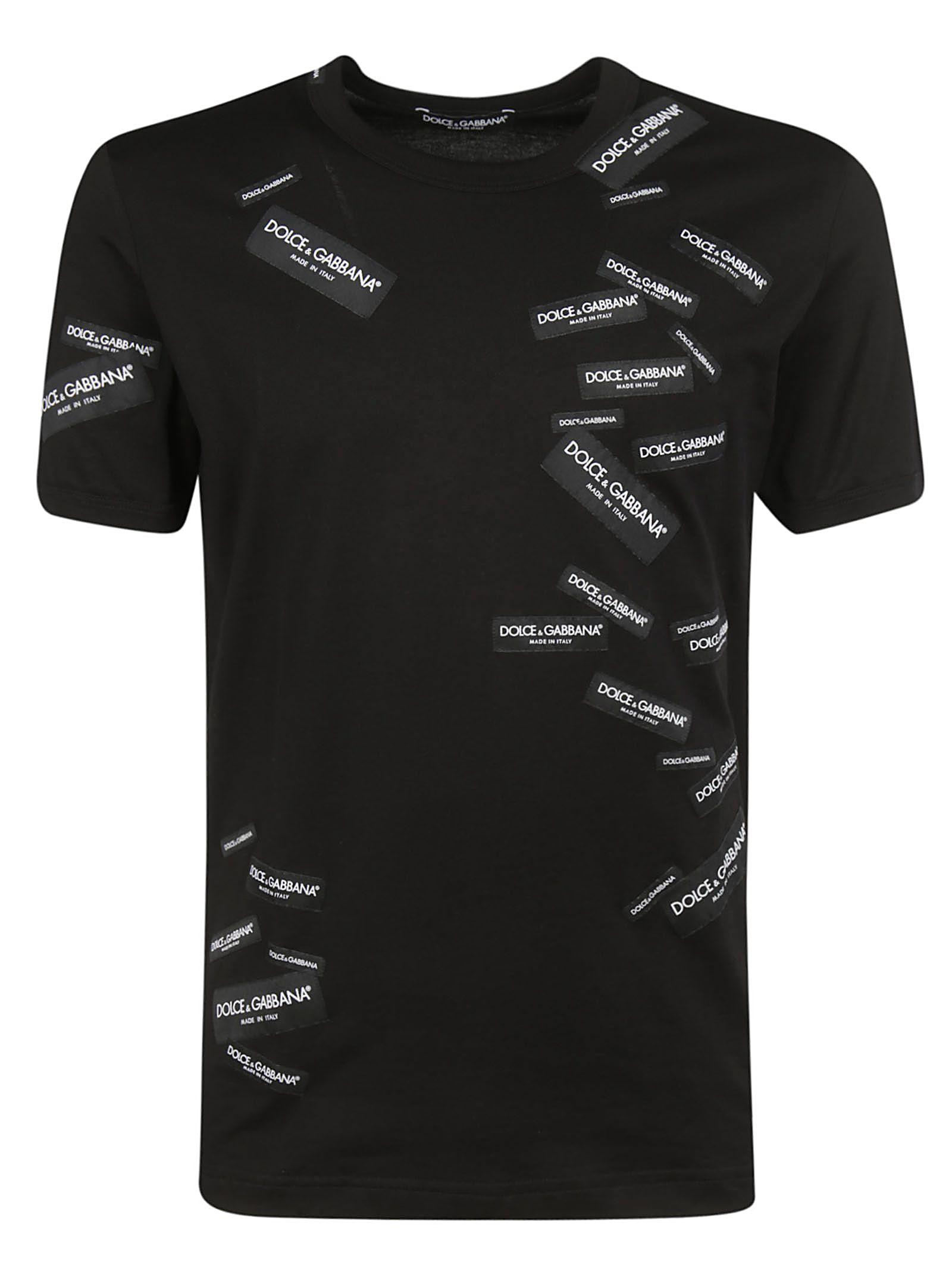Dolce & Gabbana Dolce & Gabbana Logo Patch Print T-shirt - black ...