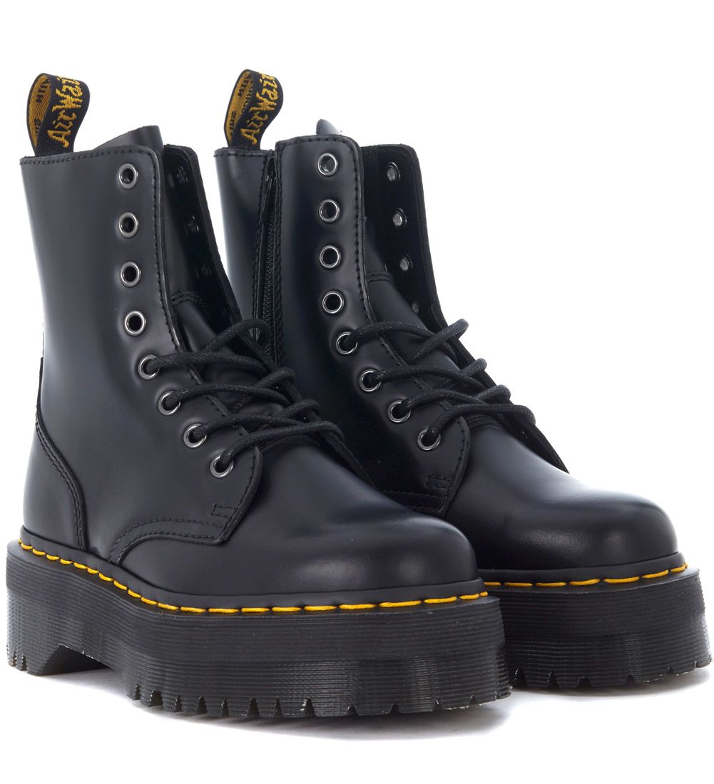 Dr. Martens Dr. Martens Jadon Black Leather Ankle Boots With Maxi Grip ...