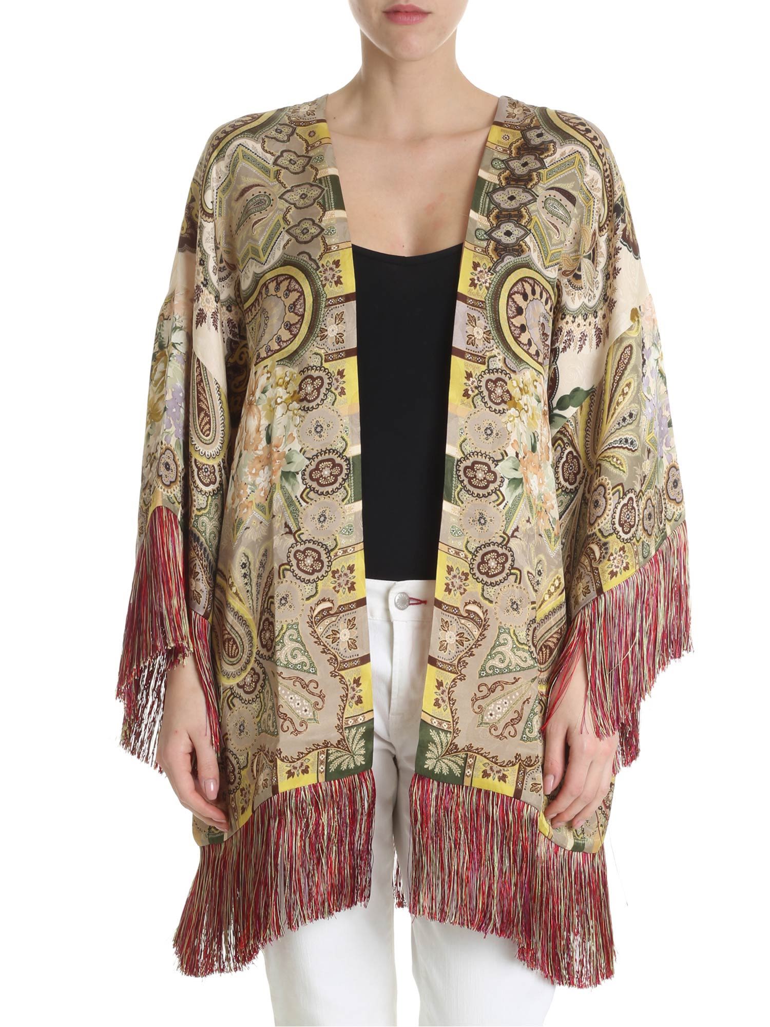 Etro Etro Fringed Kimono - Multicolor - 10955582 | italist