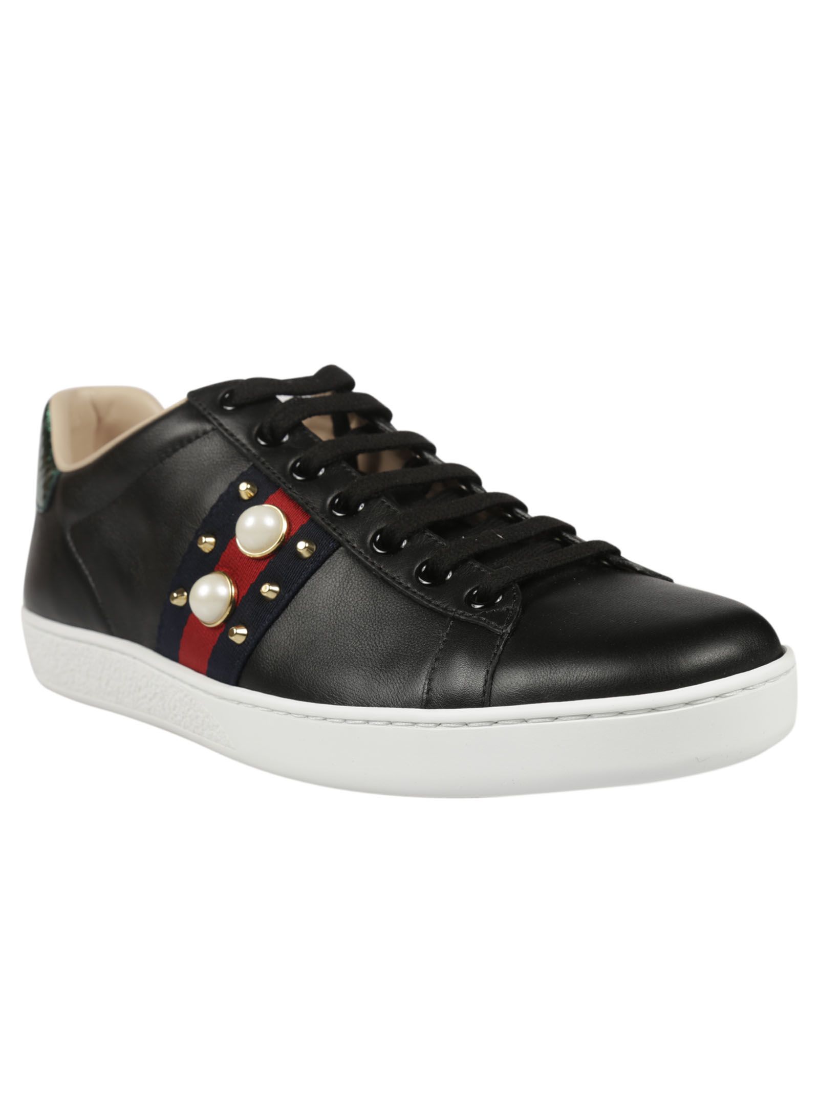 Gucci Gucci Ace Studded Low-top Sneakers - Black - 3125663 | italist