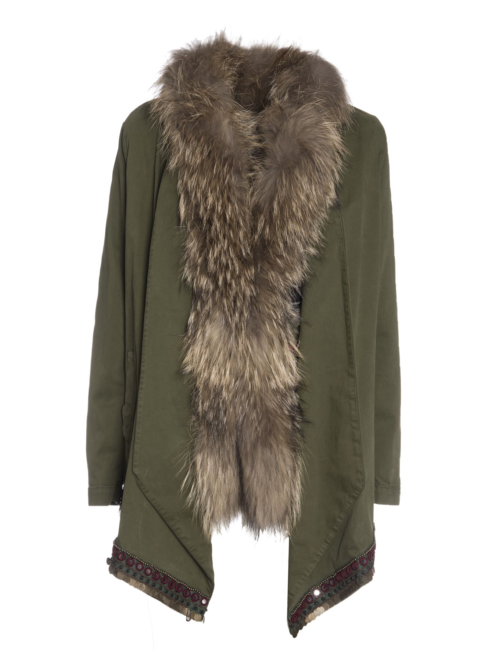 Bazar Deluxe Bazar Deluxe Fur Embellished Coat - Green - 4114406 | italist