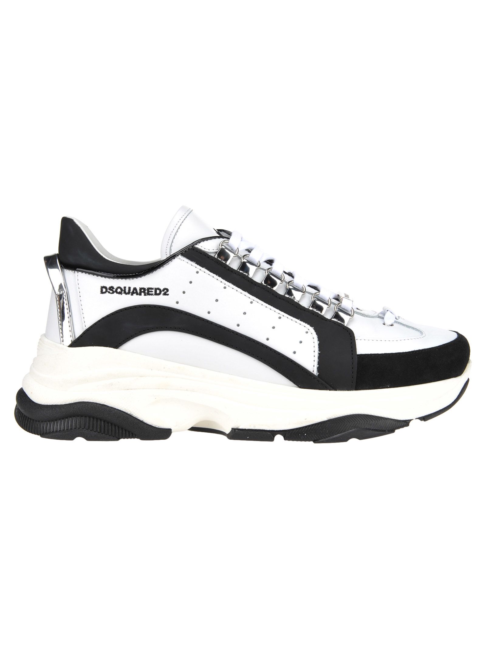 Dsquared2 D Squared Dsquared Bumpy New Sneakers WHITE + BLACK