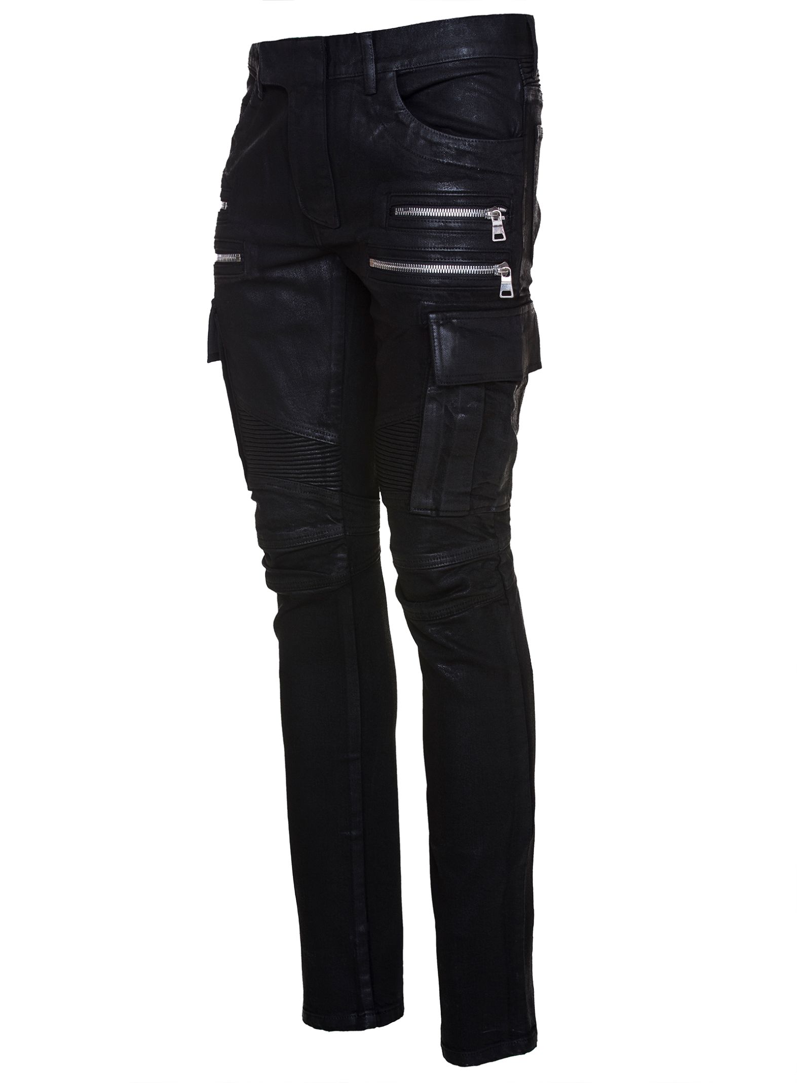 Balmain Balmain Waxed Biker Jeans - NERO - 10713795 | italist