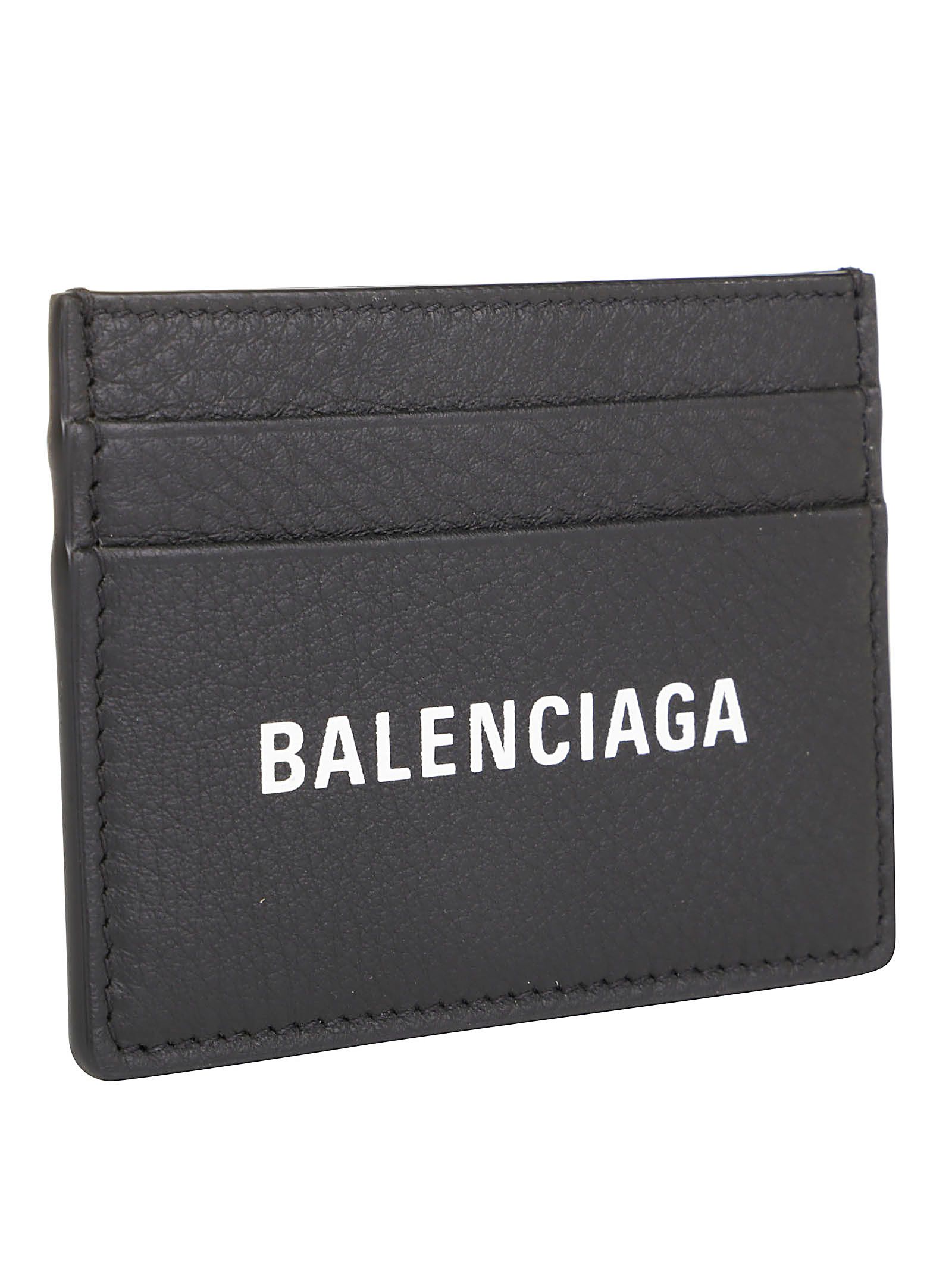 Balenciaga Balenciaga Logo Card Holder - Black/white - 10963781 | italist