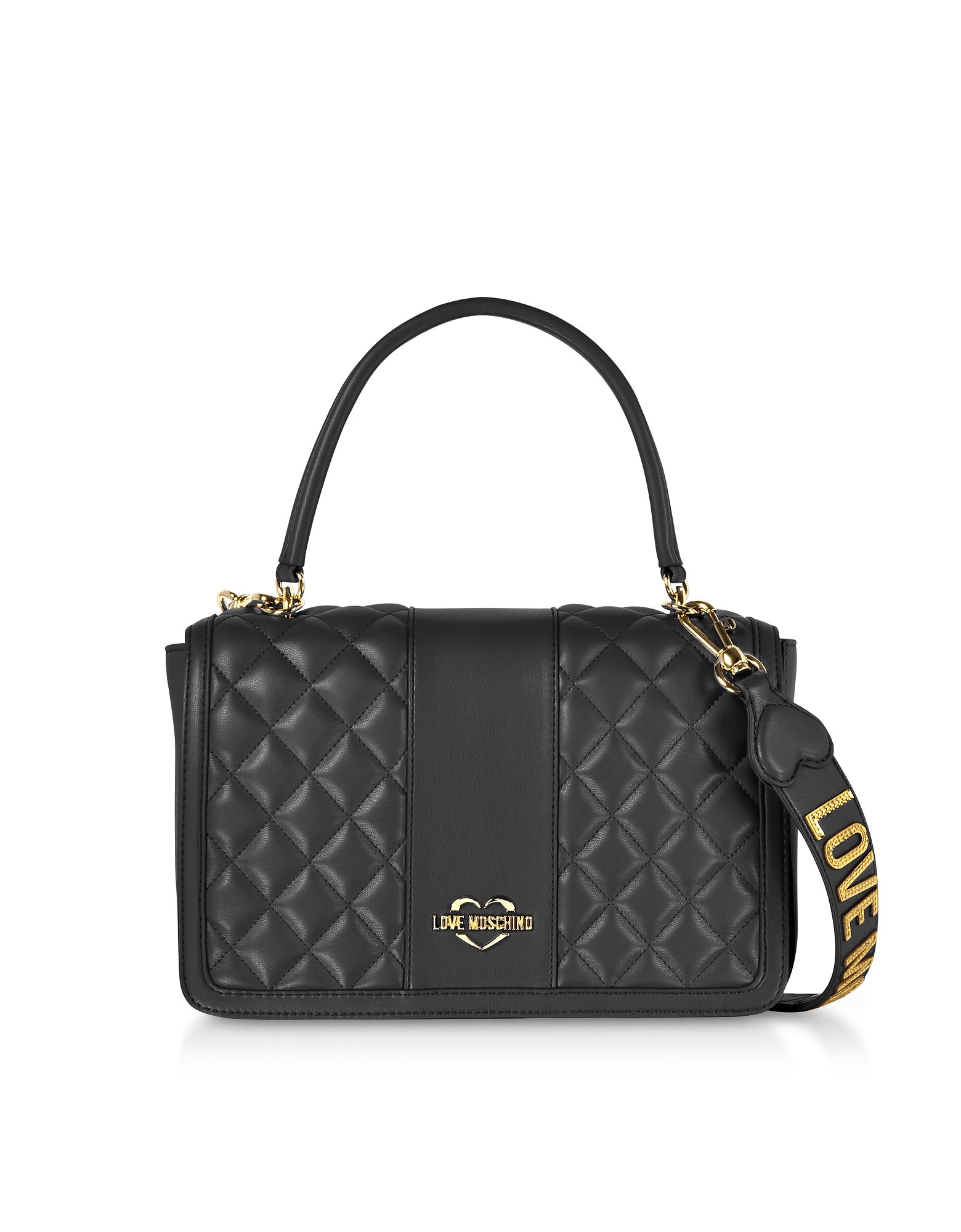 Love Moschino Love Moschino Quilted Eco Leather Top Handle Bag Blue