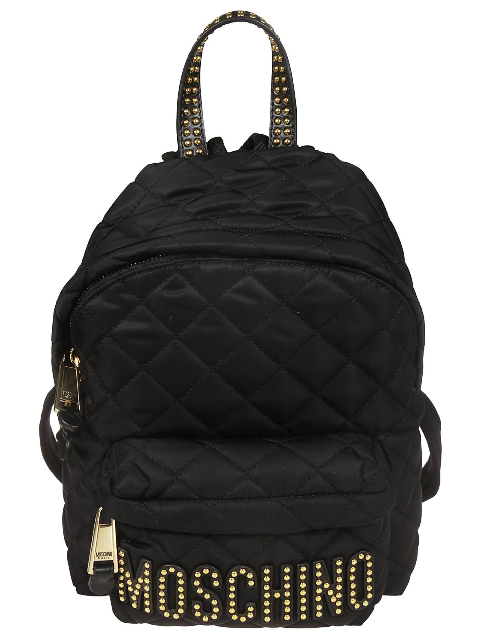 moschino quilted nylon backpack