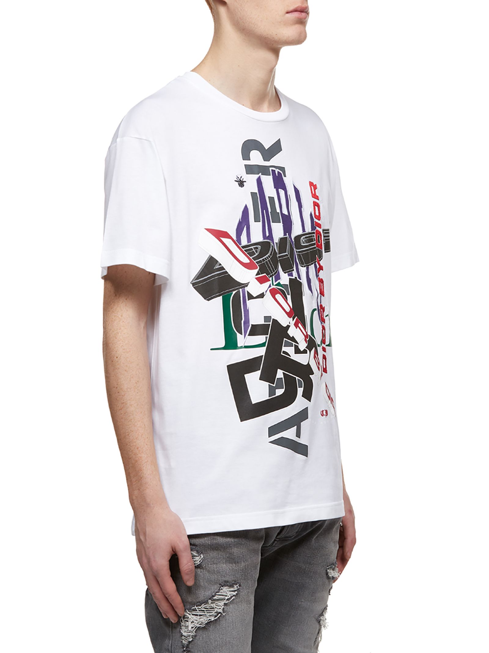 Dior Dior Graphic Logo Print T-shirt - Bianco multicolor - 10825487 ...