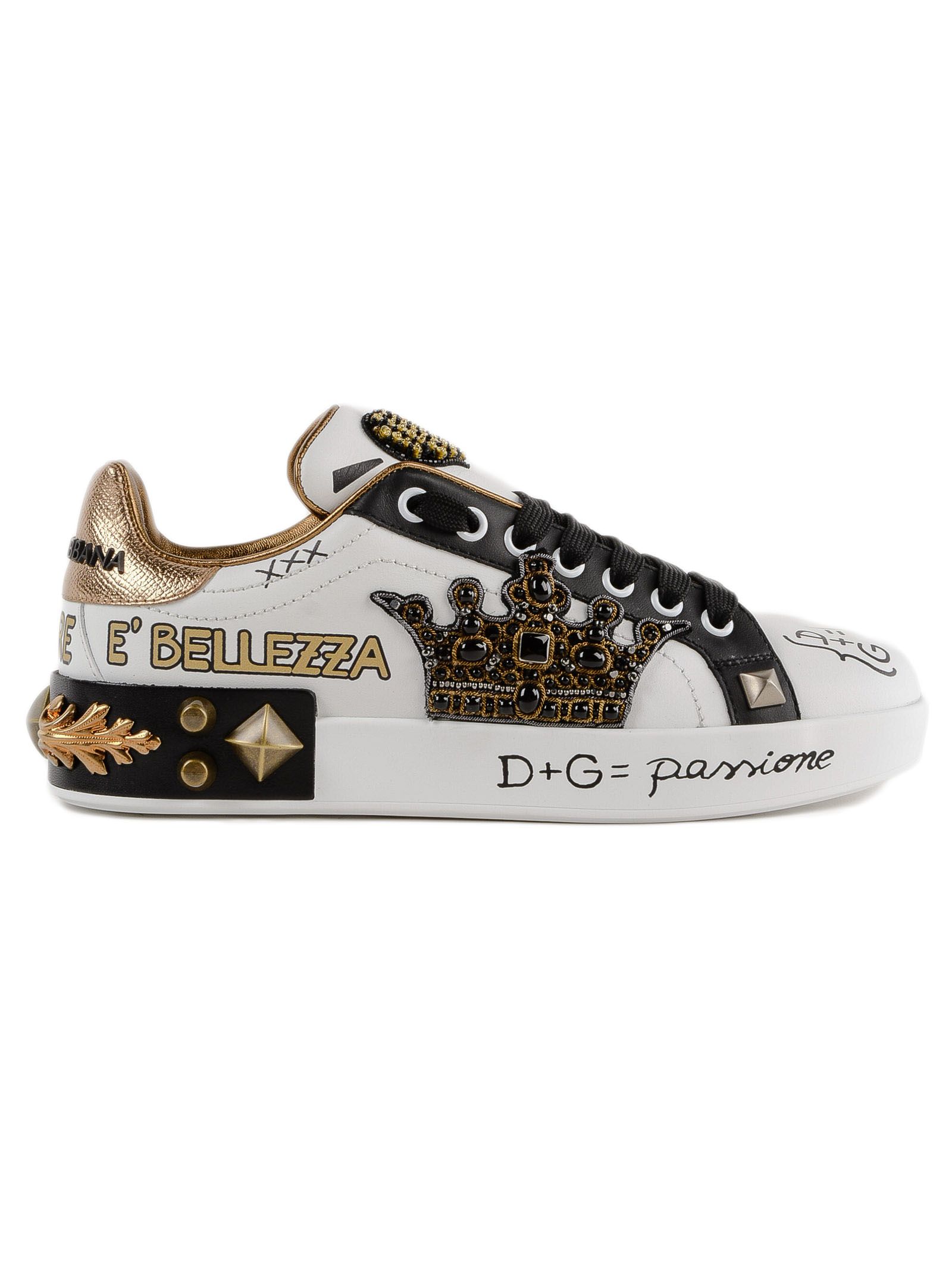 Dolce & Gabbana Dolce & Gabbana Portofino Crown Sneakers - Hwtscritte ...